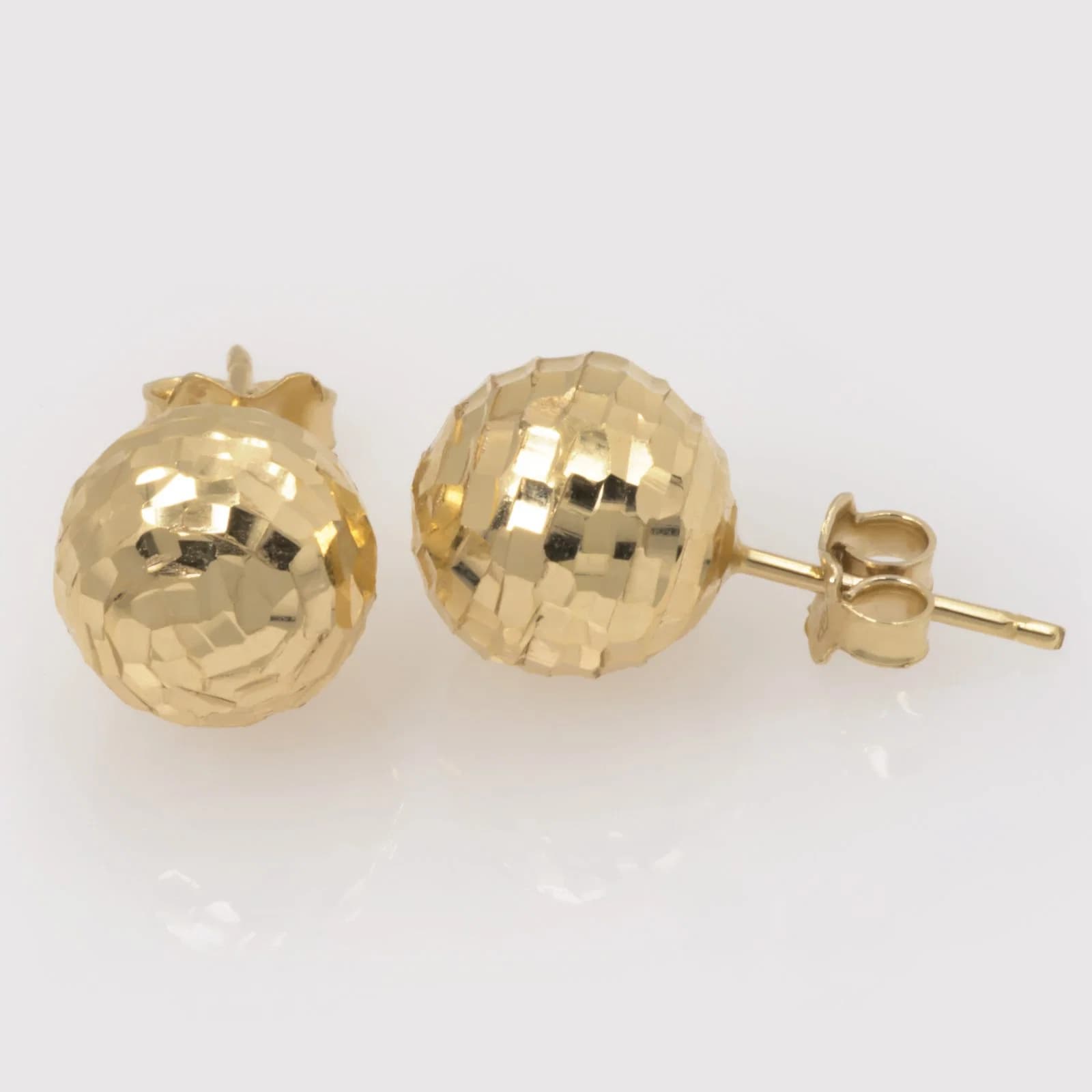Hammered Ball Earrings Big — Earrings from AntEva Crafts