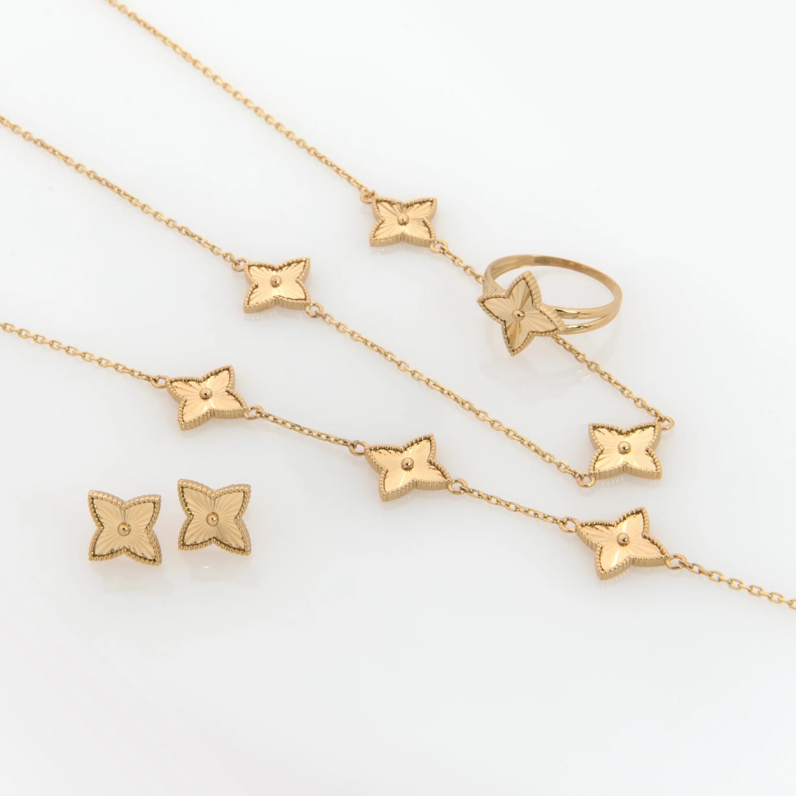 Diamond Cut Milgrain Star Set — Jewellery sets from AntEva Crafts