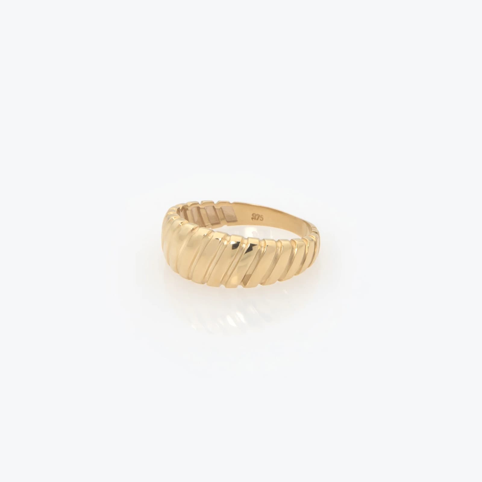 Wide Croissant Ribbed Ring β Rings from AntEva Crafts
