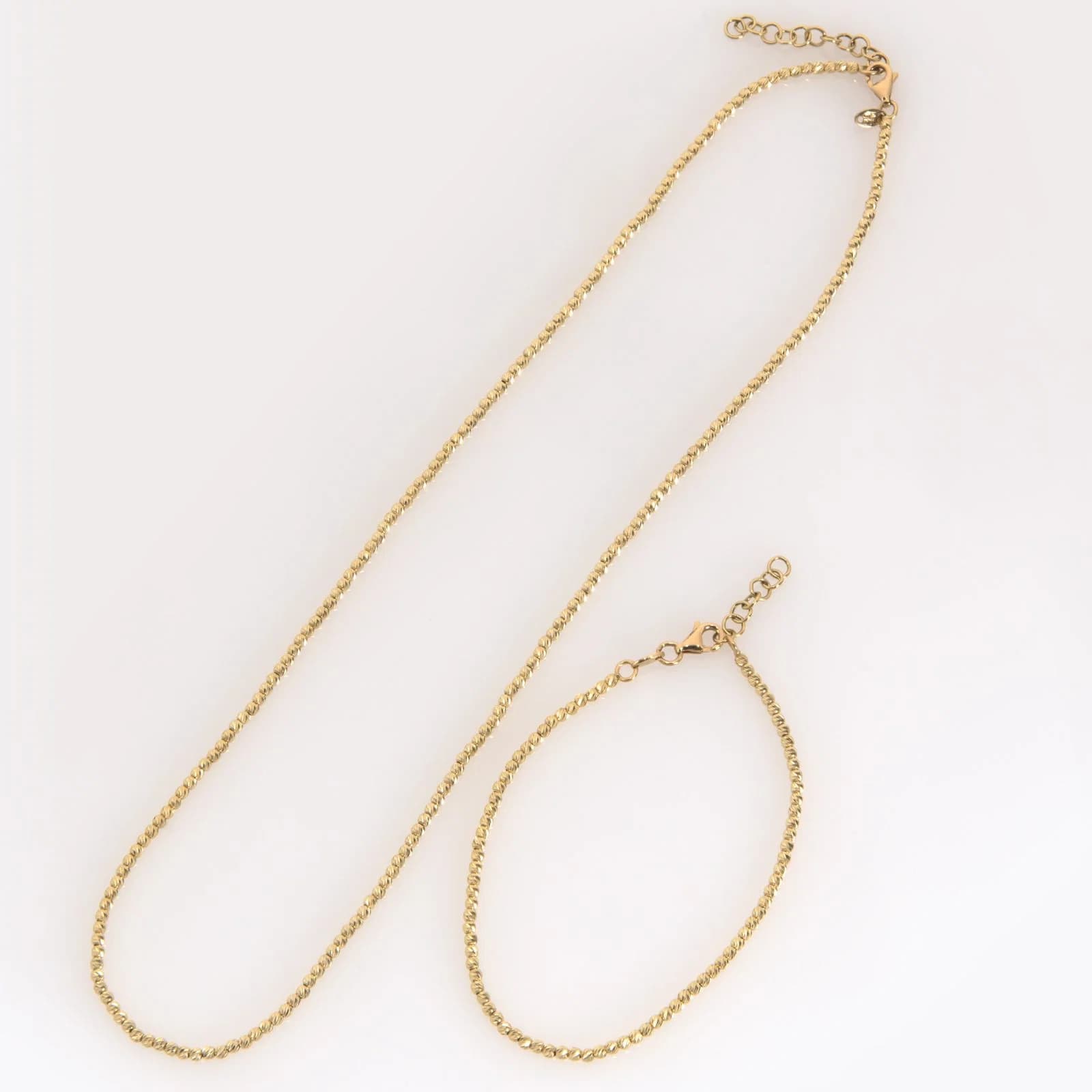 Spheres Diamond Cut Chain Set — Jewellery sets from AntEva Crafts