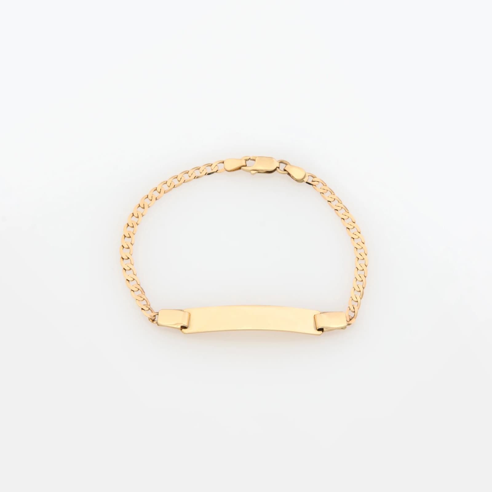 Gold Personalised ID Bracelet with Curb Chain β Bracelets from AntEva Crafts
