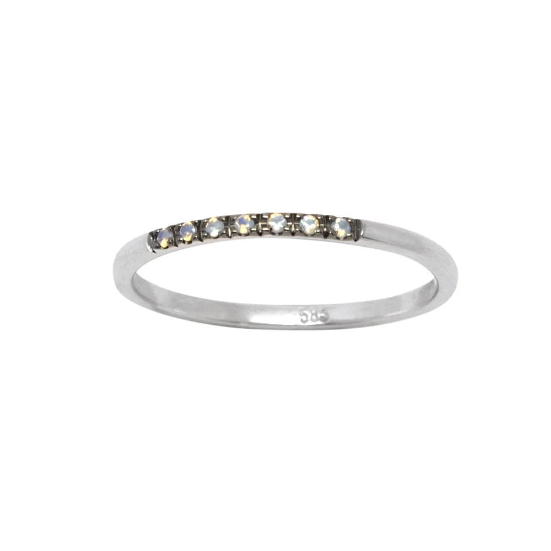 Dainty Opal Ring — Rings from AntEva Crafts