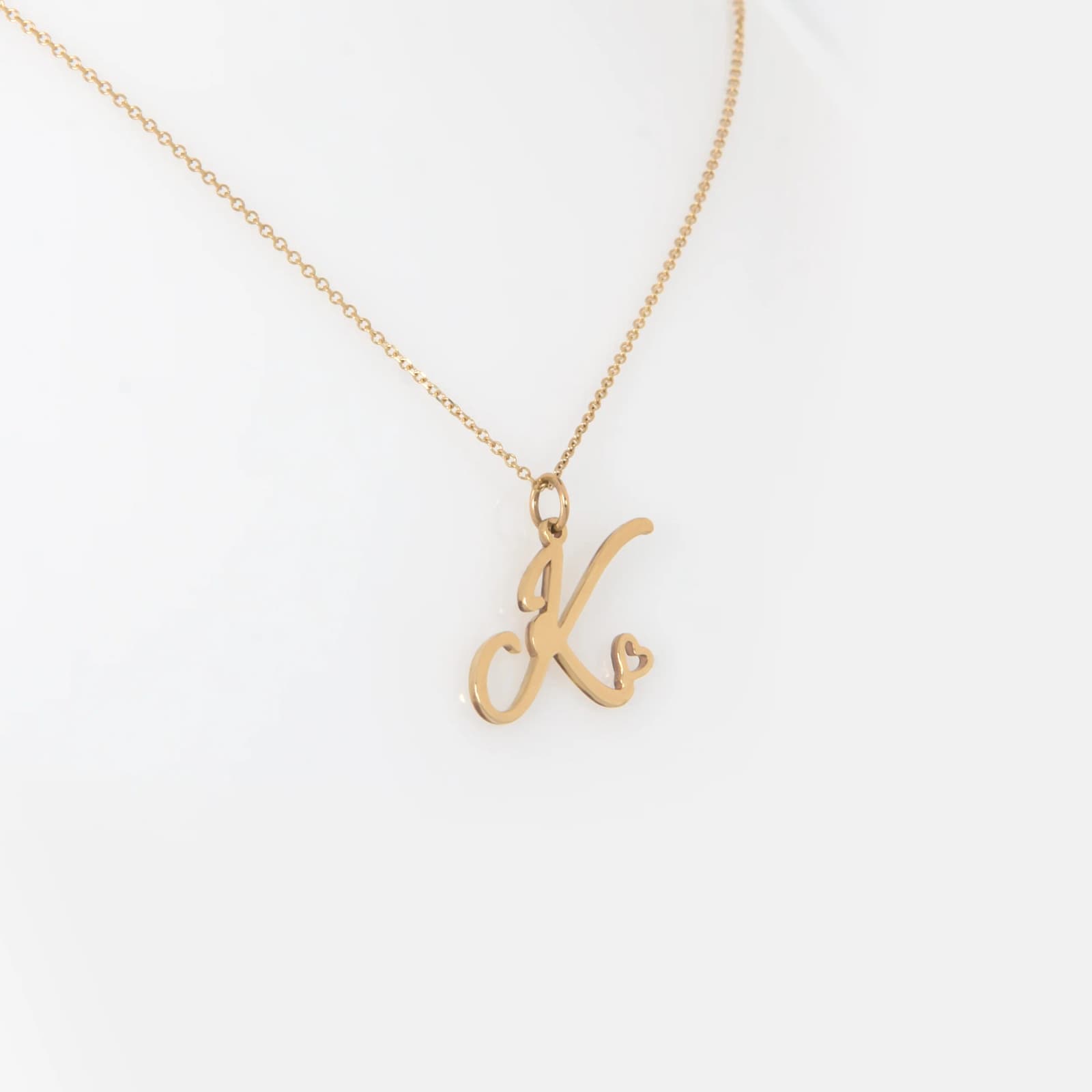 14k Personalized Initial Heart Pendant β Pendants & charms from AntEva Crafts