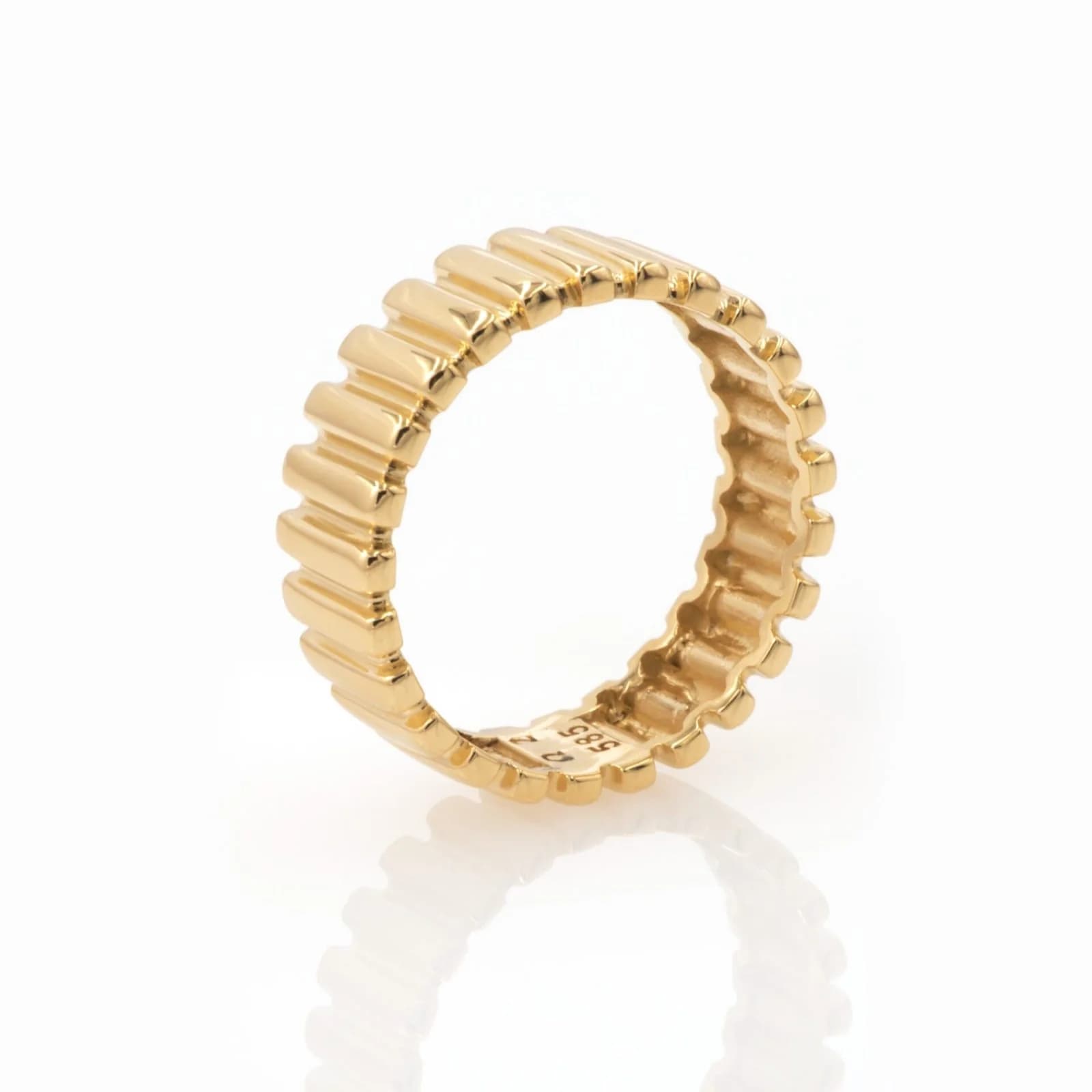 Wide Ribbed Band — Rings from AntEva Crafts