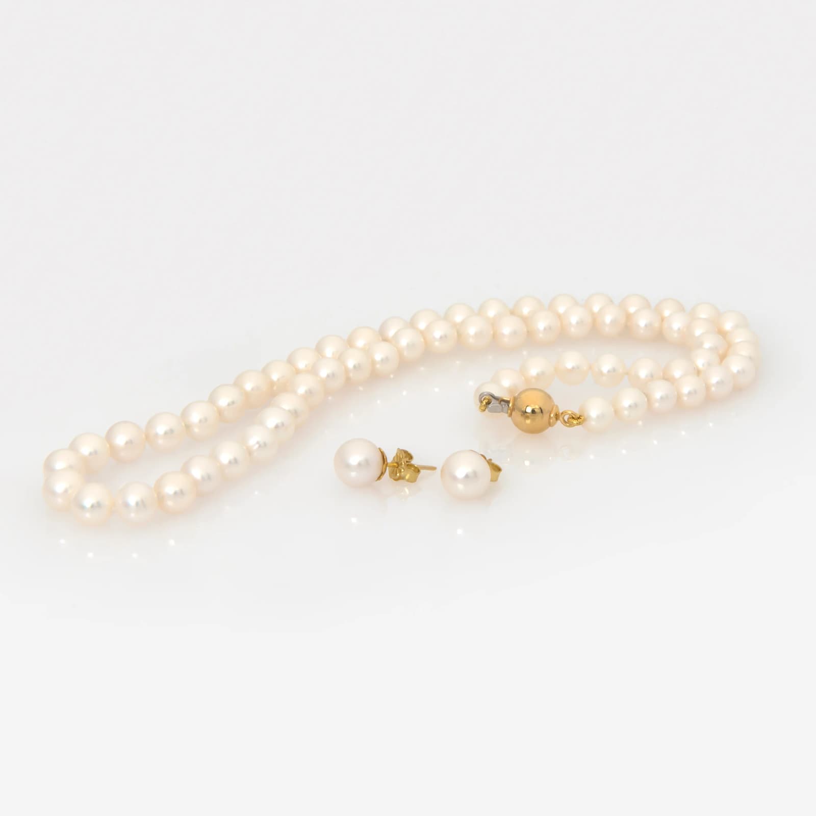 Round White Pearls Set — Jewellery sets from AntEva Crafts