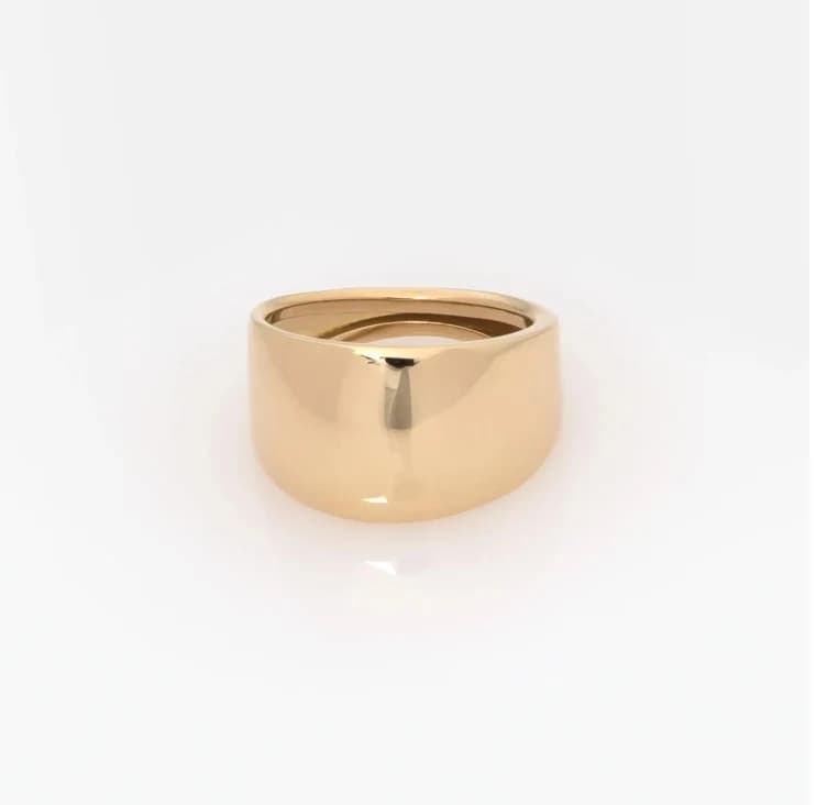 Wide Dome Gold Ring — Rings from AntEva Crafts