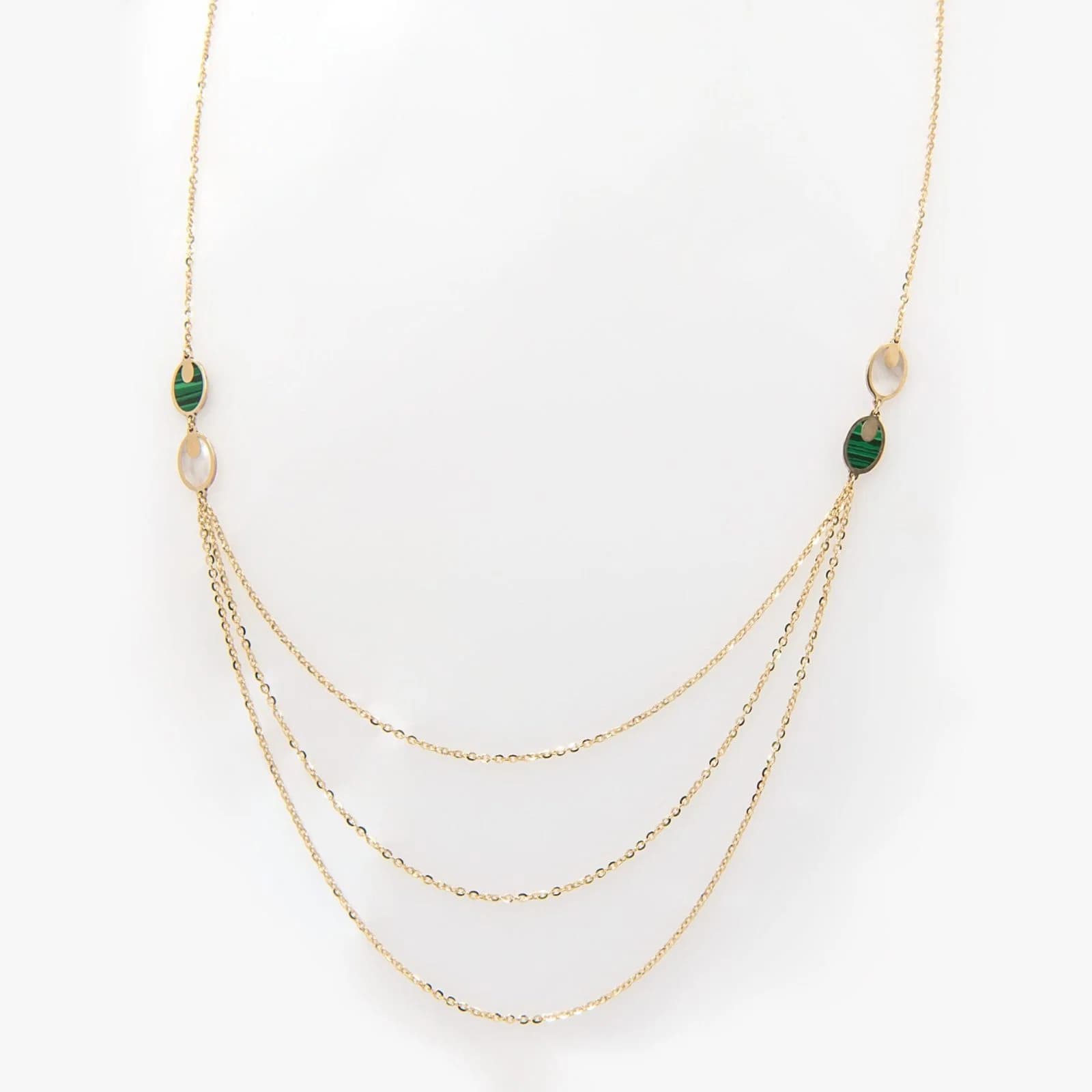Triple Chain Charm Necklace — Necklaces from AntEva Crafts
