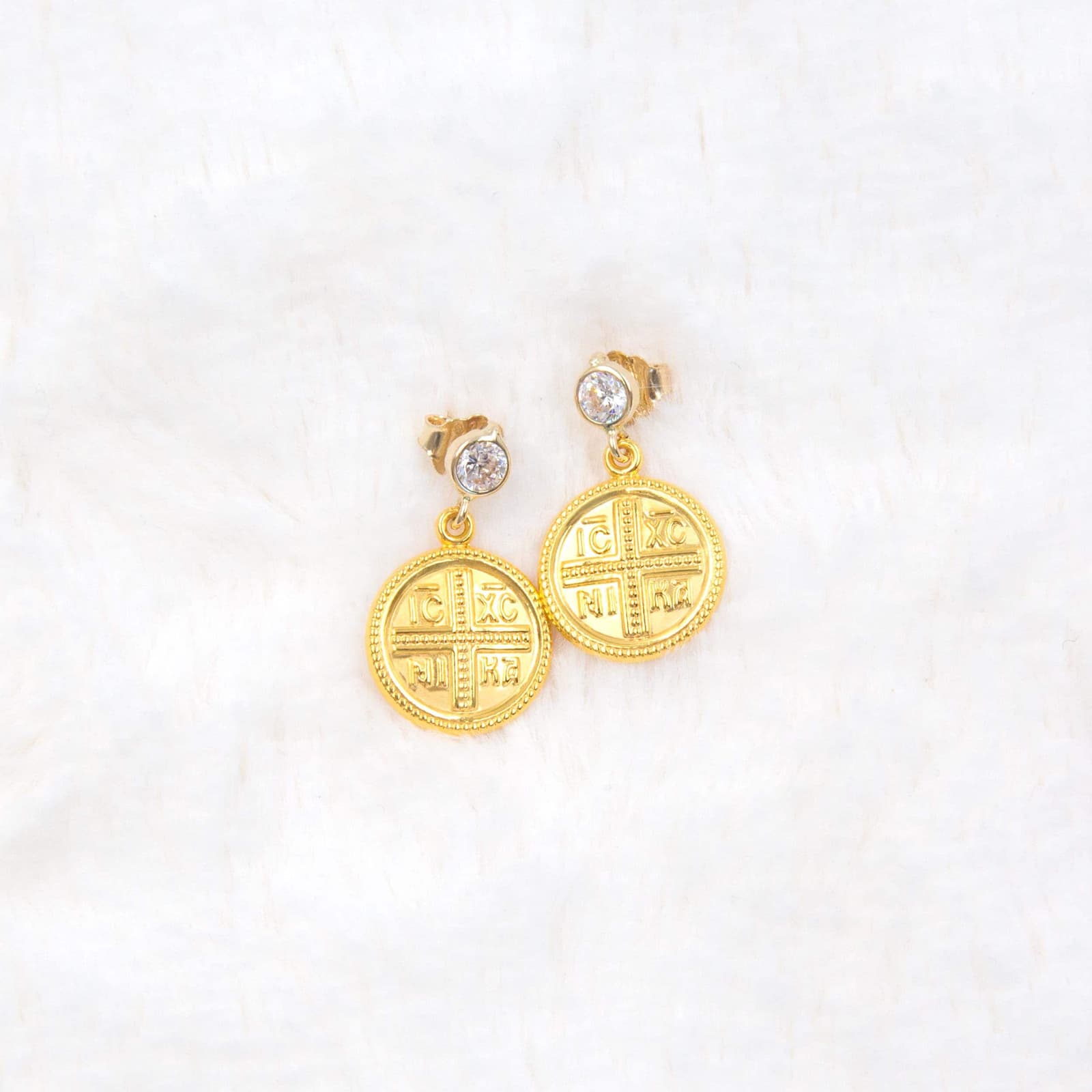 Christian Coin Earrings — Earrings from AntEva Crafts