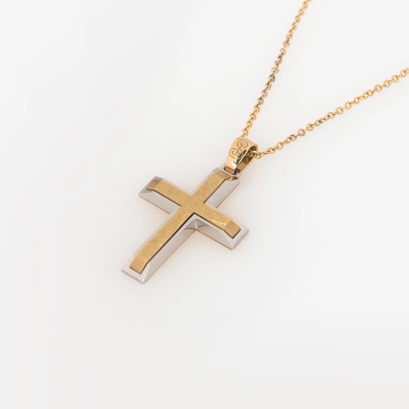 Two-Tone Layered Cross β Pendants & charms from AntEva Crafts