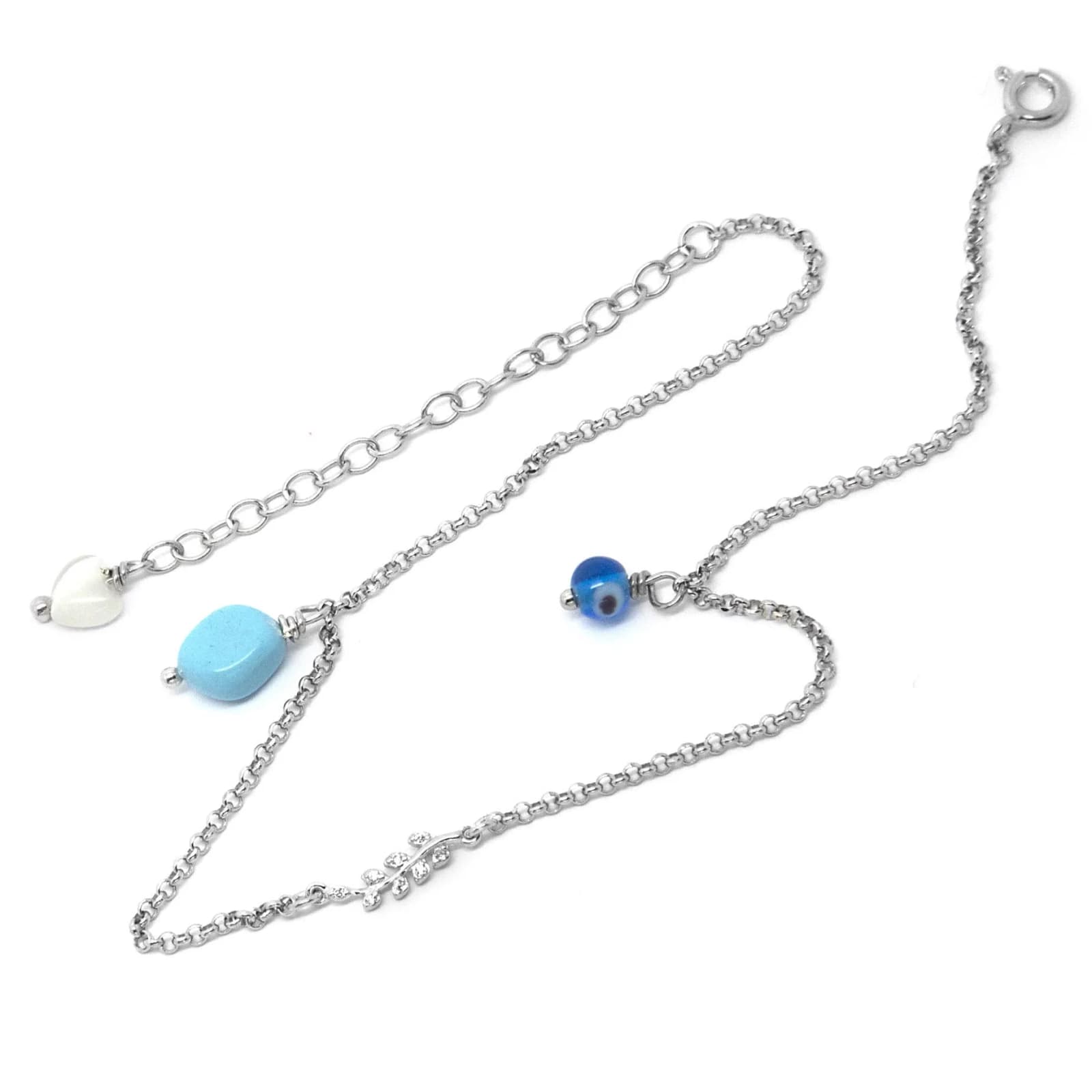 Silver Leaf Anklet — Anklets from AntEva Crafts