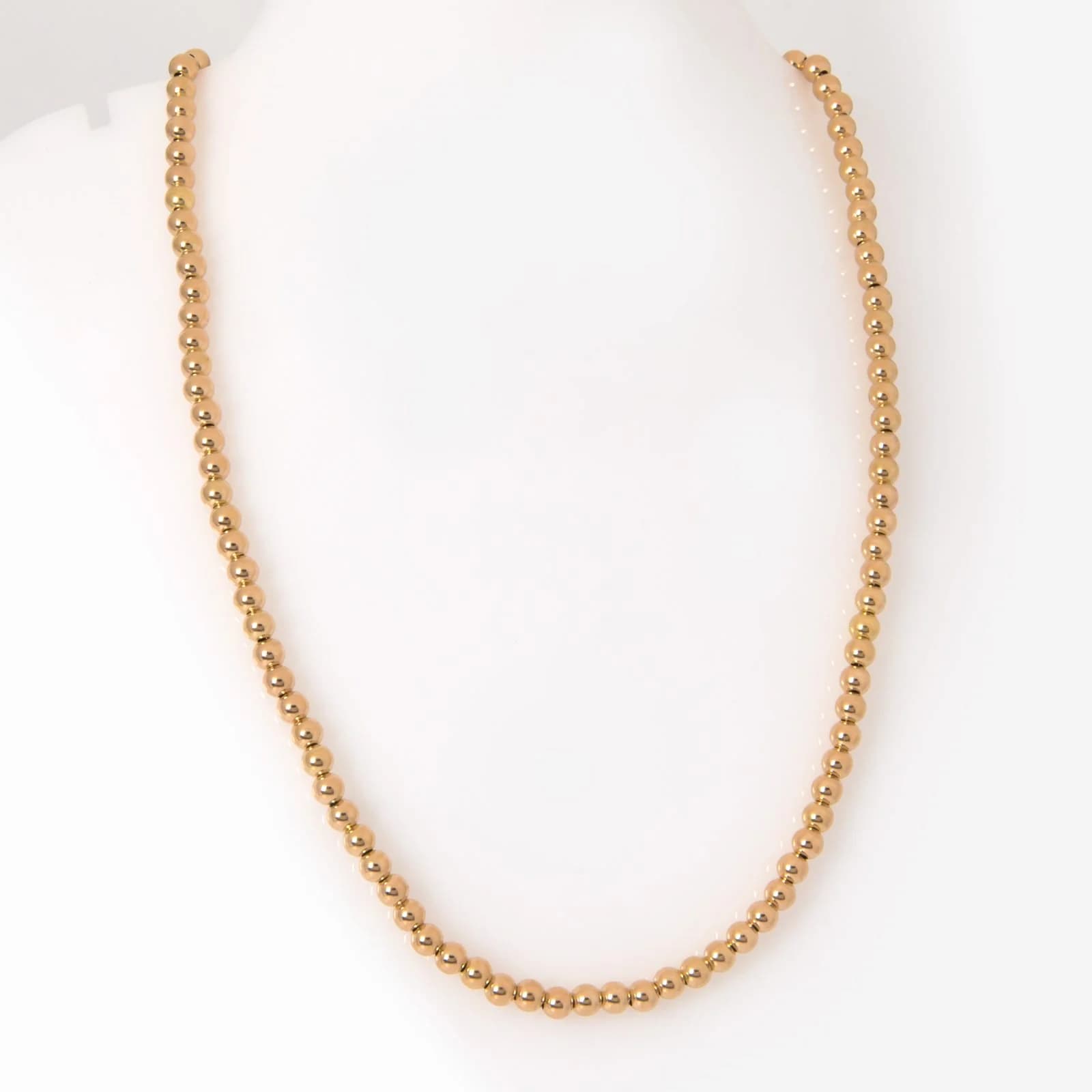 Gold Bead Ball Necklace — Necklaces from AntEva Crafts