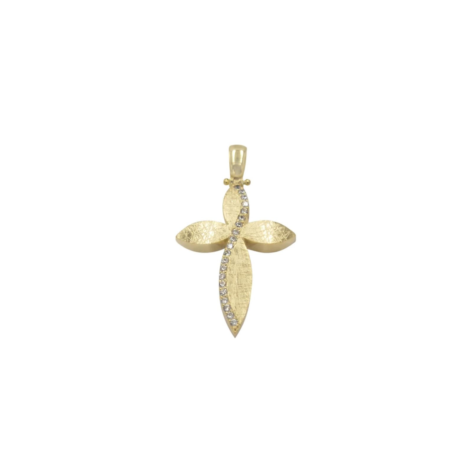 Zircon Cross Gold Pendant β Pendants & charms from AntEva Crafts