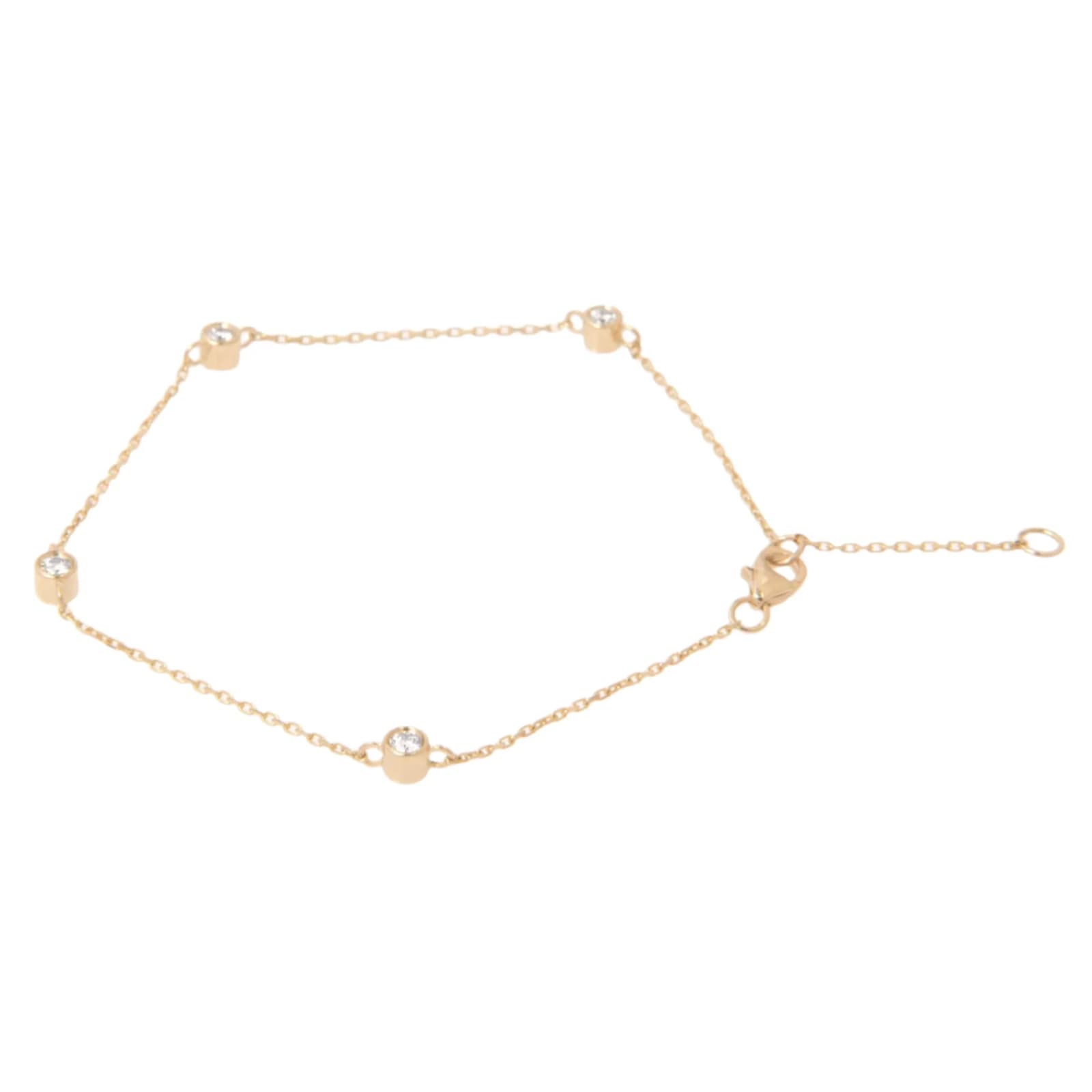 Diamond Solitaire Bracelet with 8 Diamonds β Bracelets from AntEva Crafts