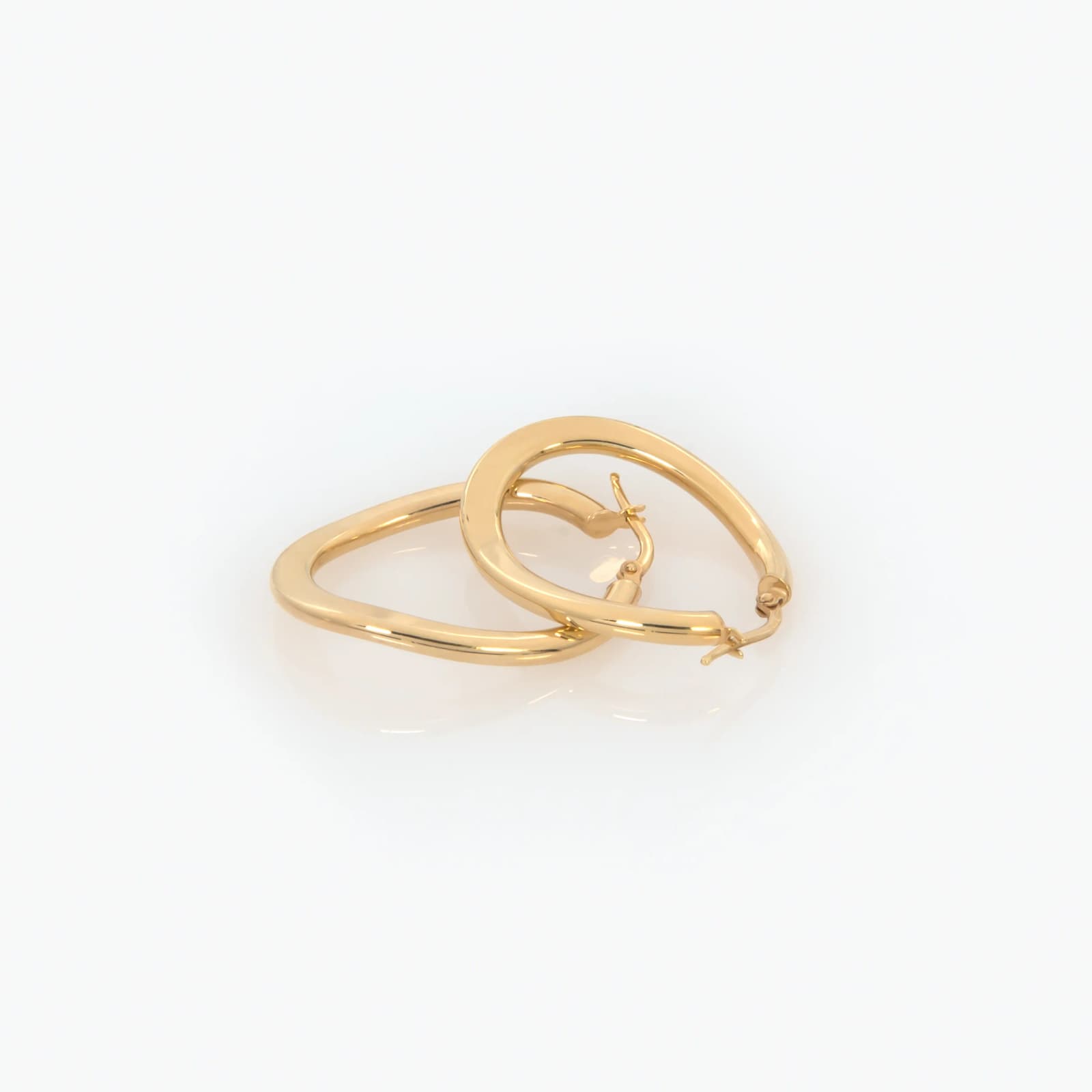 Wavy Oval Hoop Earrings β Earrings from AntEva Crafts