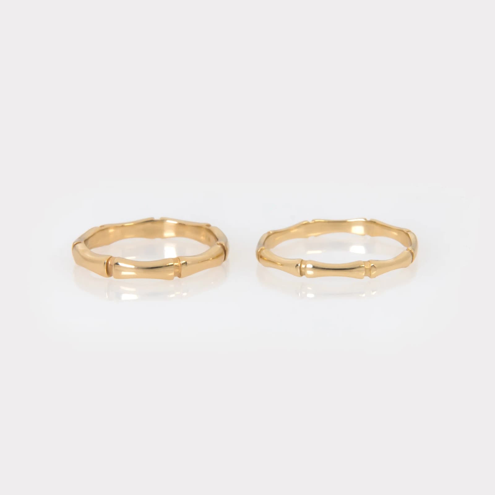 Bamboo 14k Gold Vermeil Ring β Rings from AntEva Crafts
