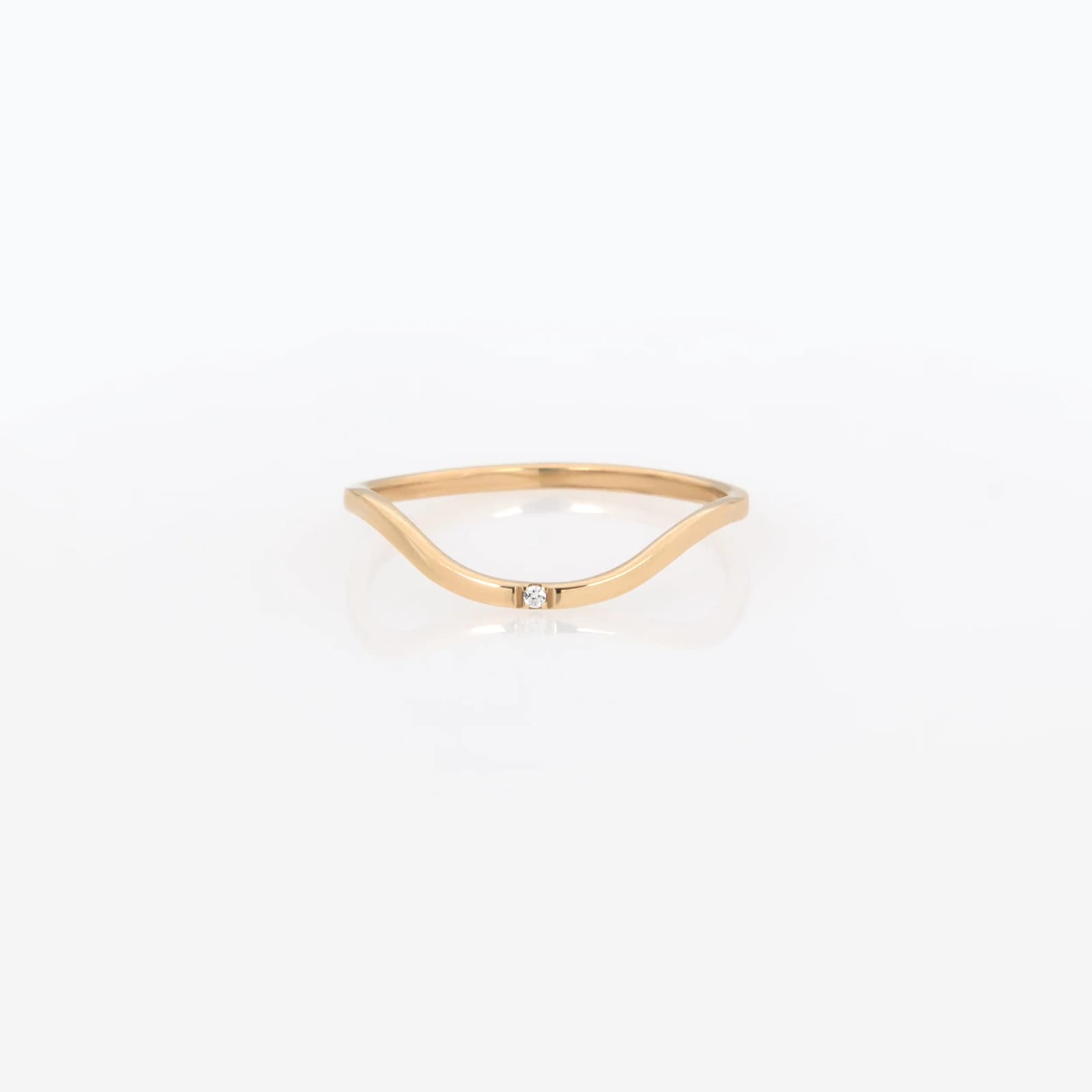 Dainty Wave Stackable Diamond Ring β Rings from AntEva Crafts