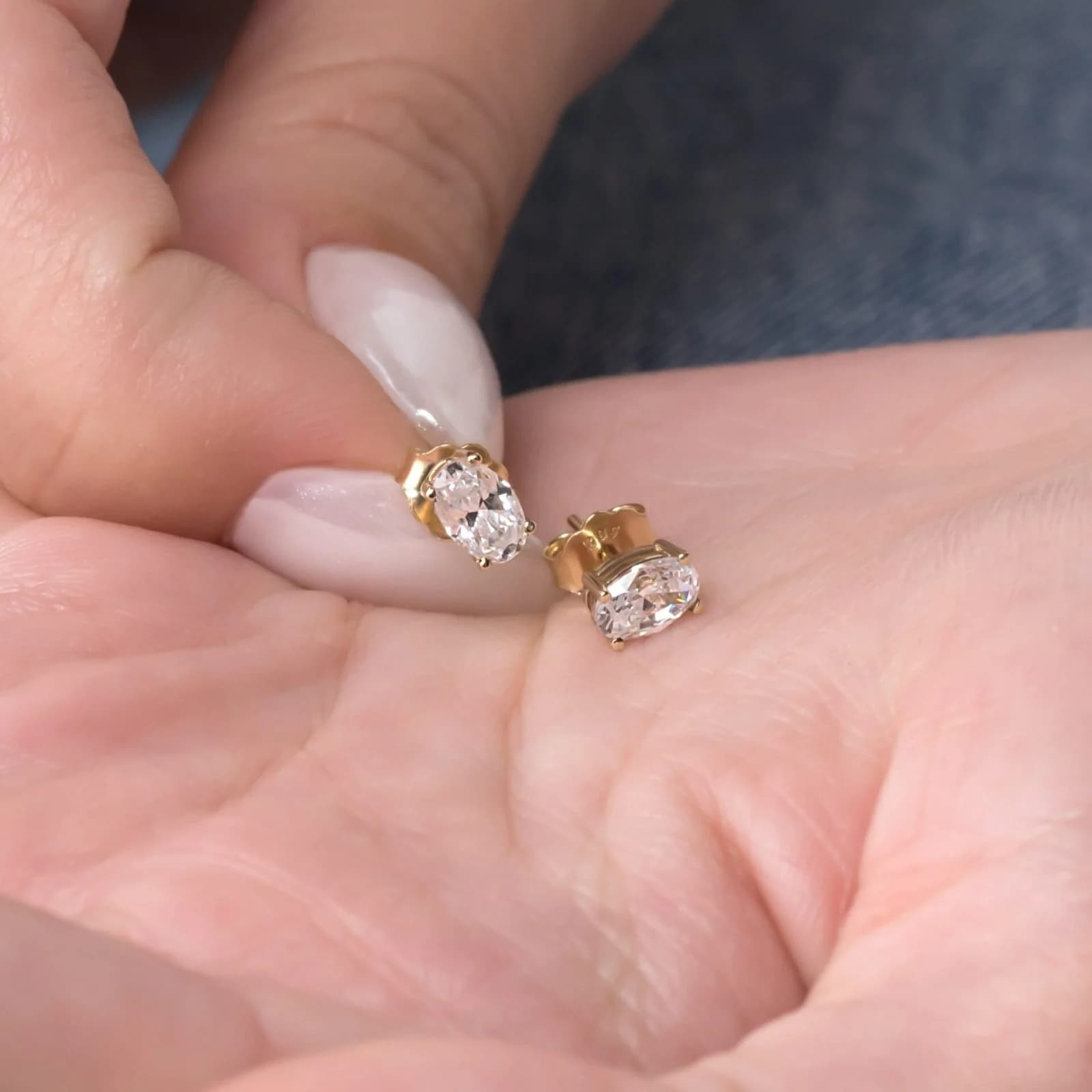 Oval Stud Birthstone Earrings β Earrings from AntEva Crafts