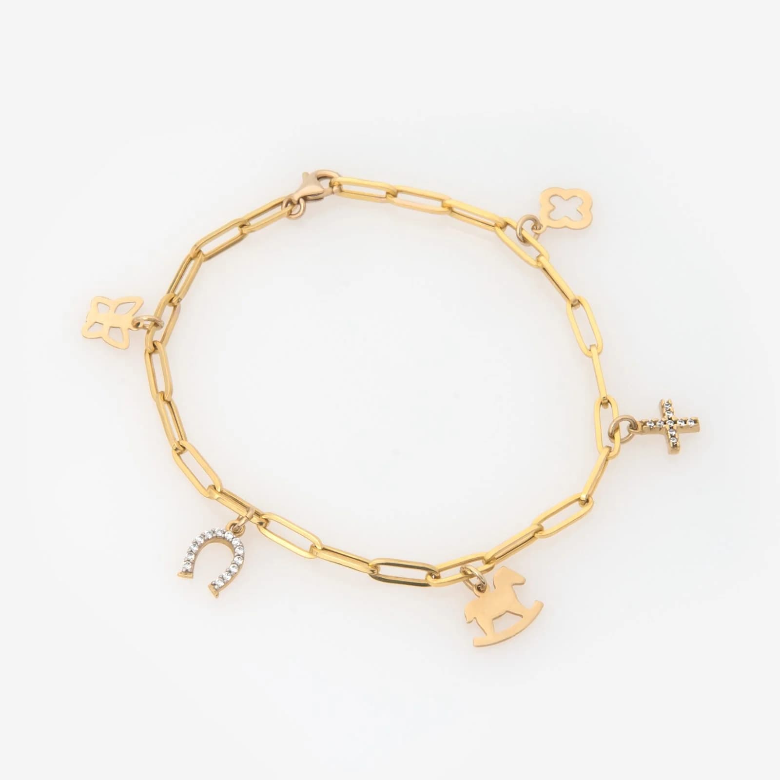 Chain Charm Bracelet with 5 charms β Bracelets from AntEva Crafts