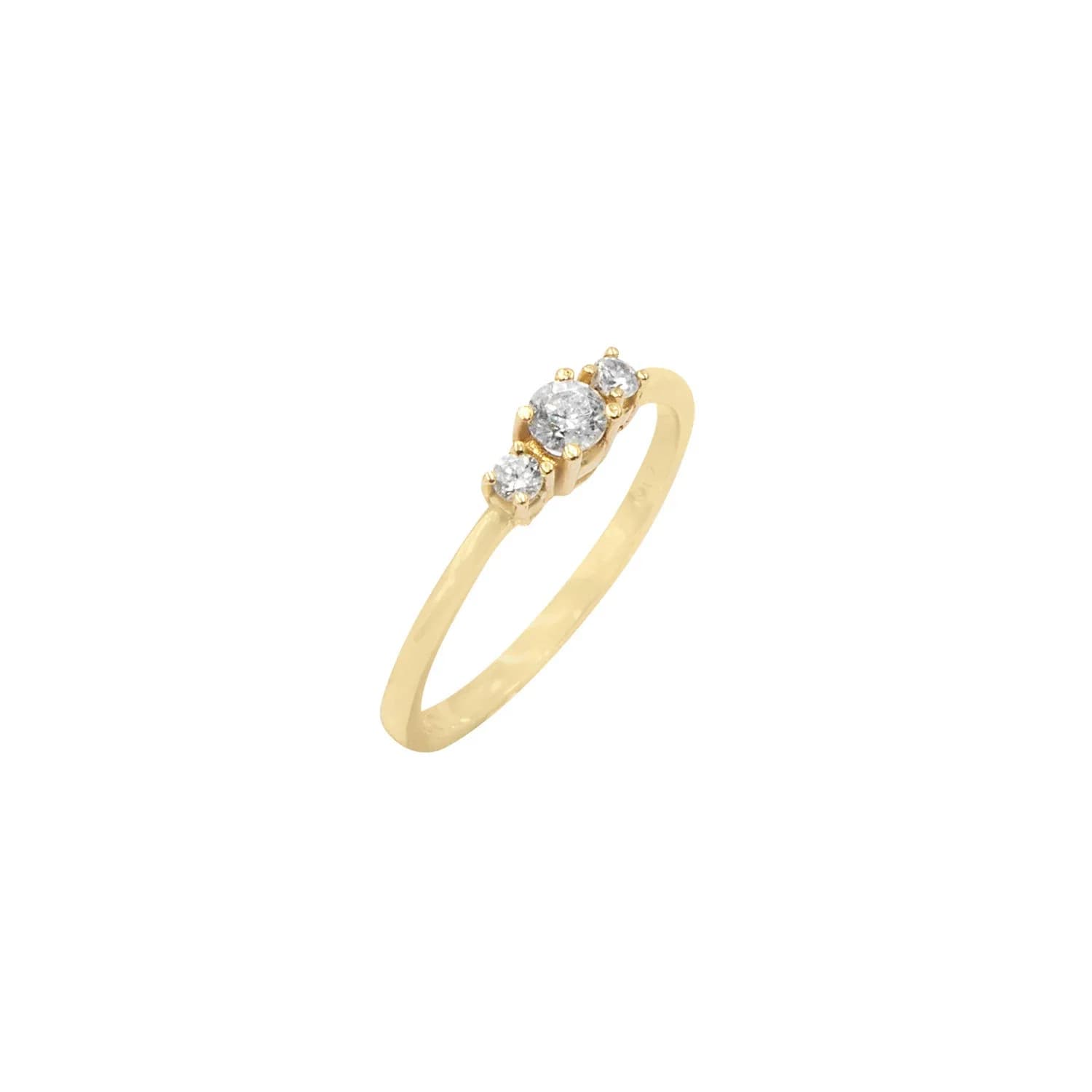 Triple Stone Ring with Diamonds β Rings from AntEva Crafts
