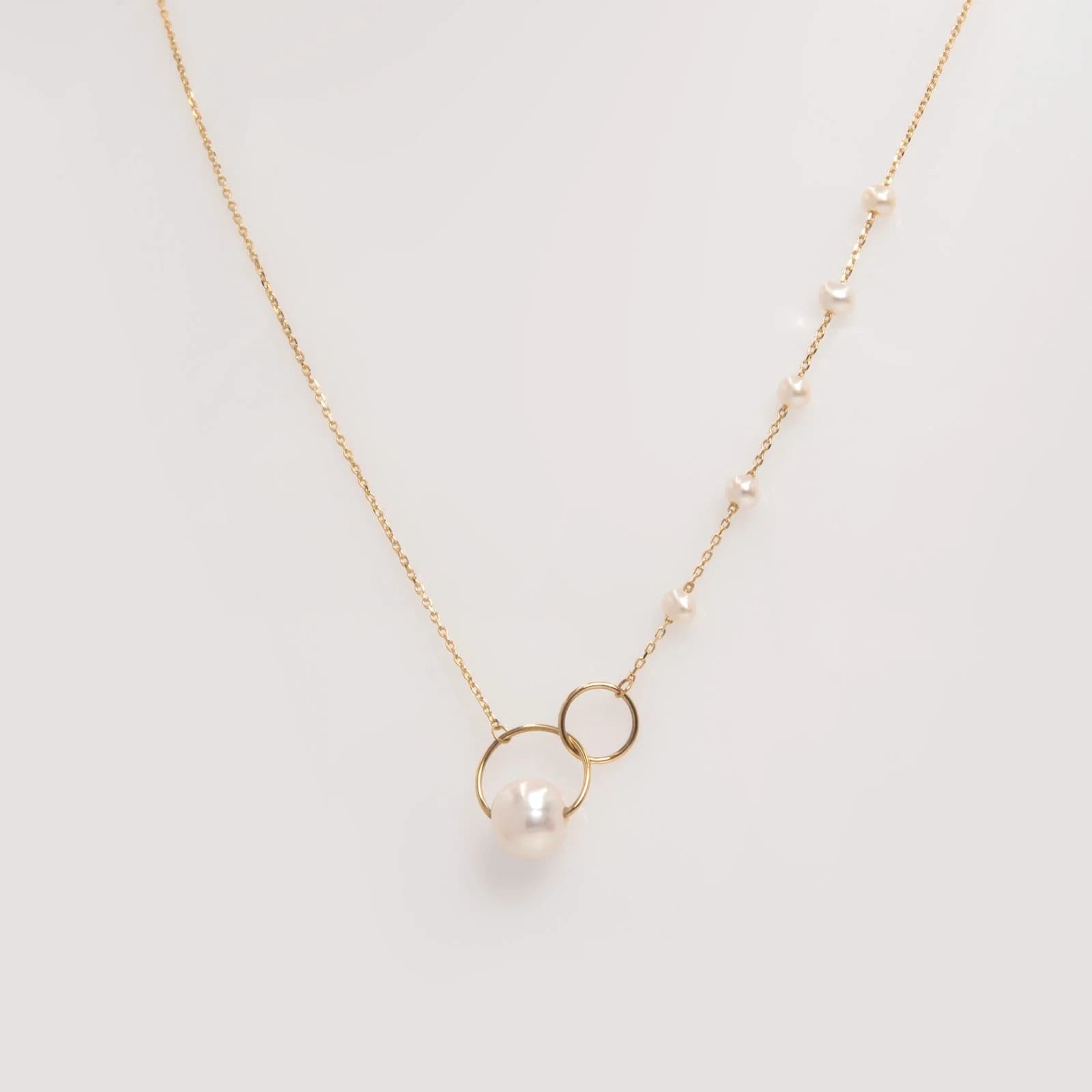 Double Circle Chain Pearl Set — Jewellery sets from AntEva Crafts