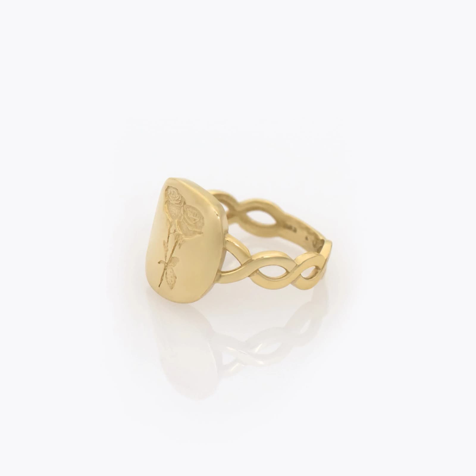 Birth Flower Signet Ring β Rings from AntEva Crafts