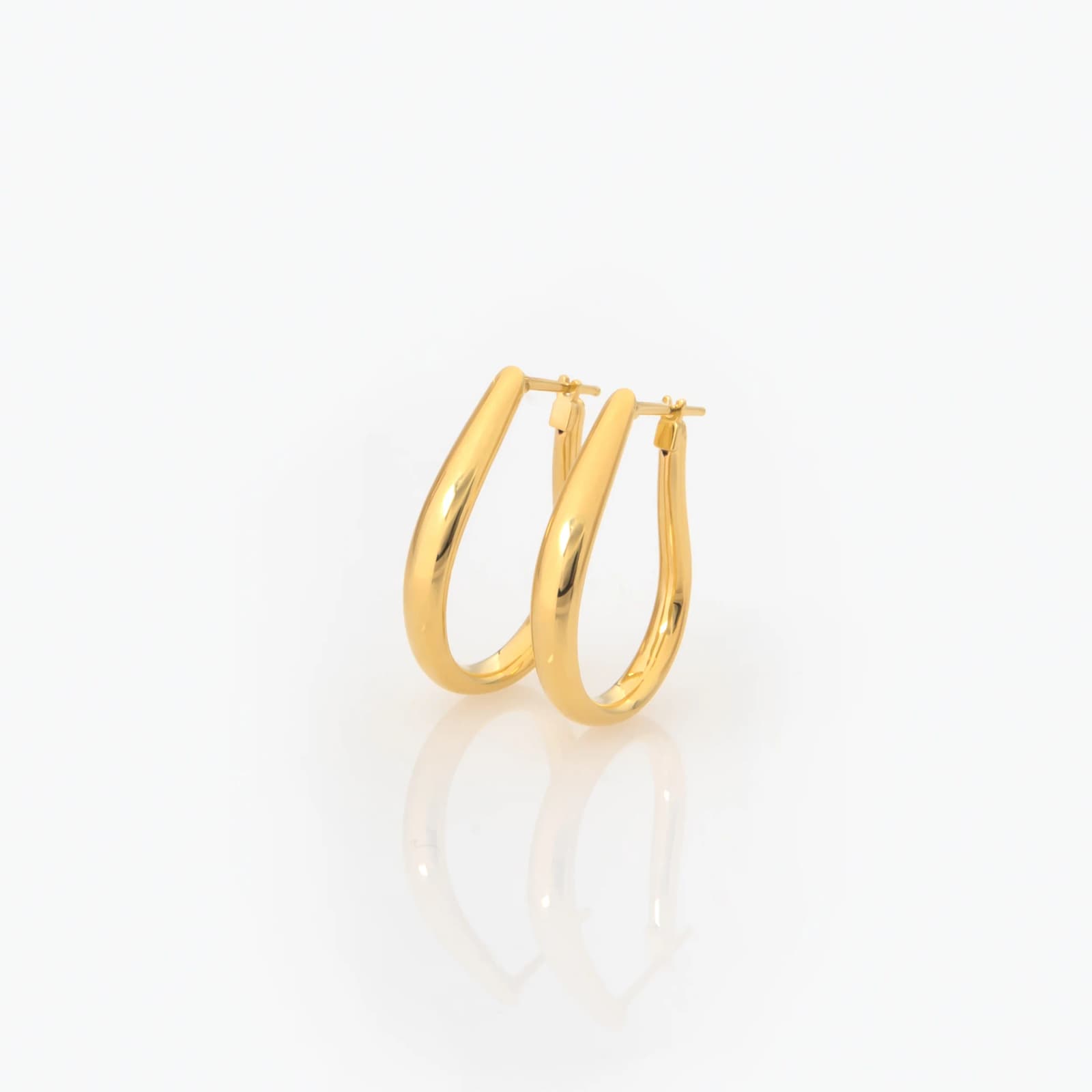 Oval Hinged Gold Hoop Earrings β Earrings from AntEva Crafts