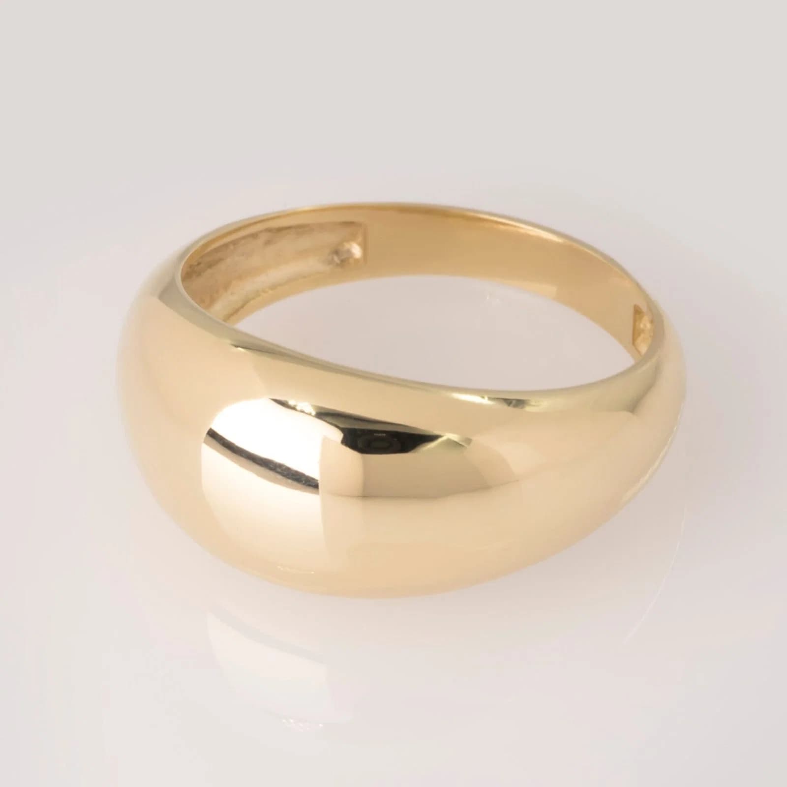 14k Gold Vermeil Dome Ring 9mm β Rings from AntEva Crafts