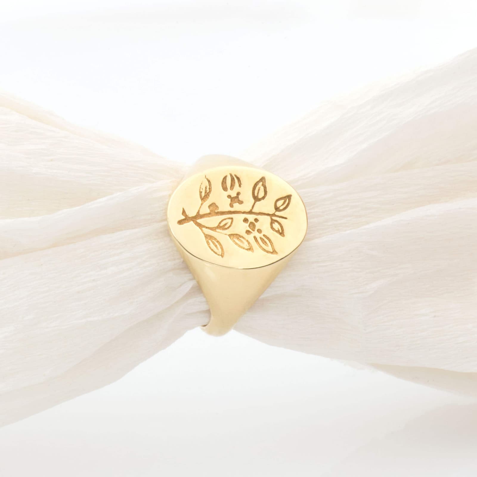 Flower Signet Ring — Rings from AntEva Crafts