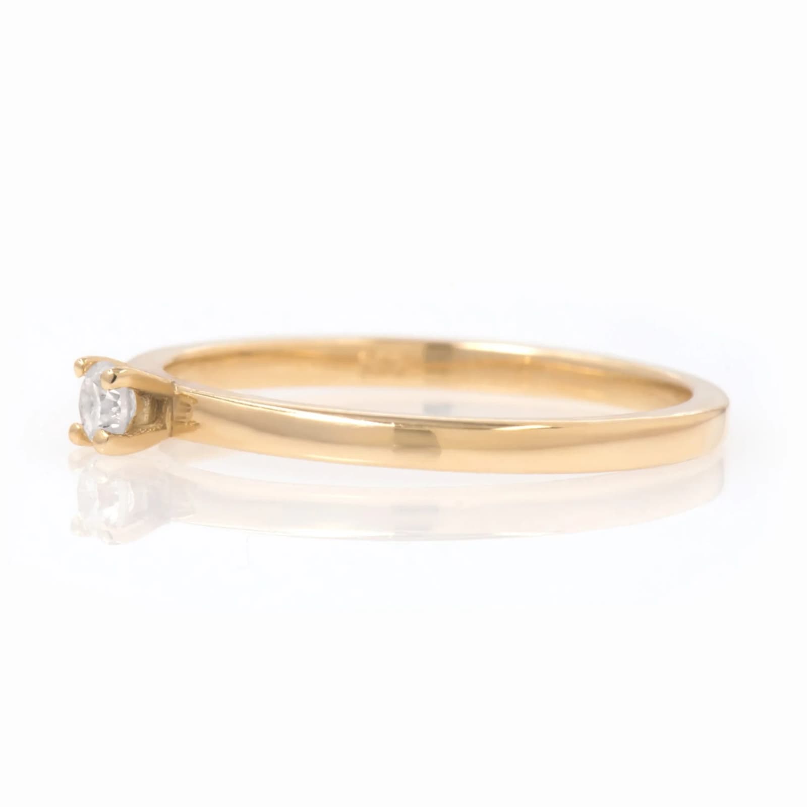 Diamond Solitaire Ring 14k β Rings from AntEva Crafts