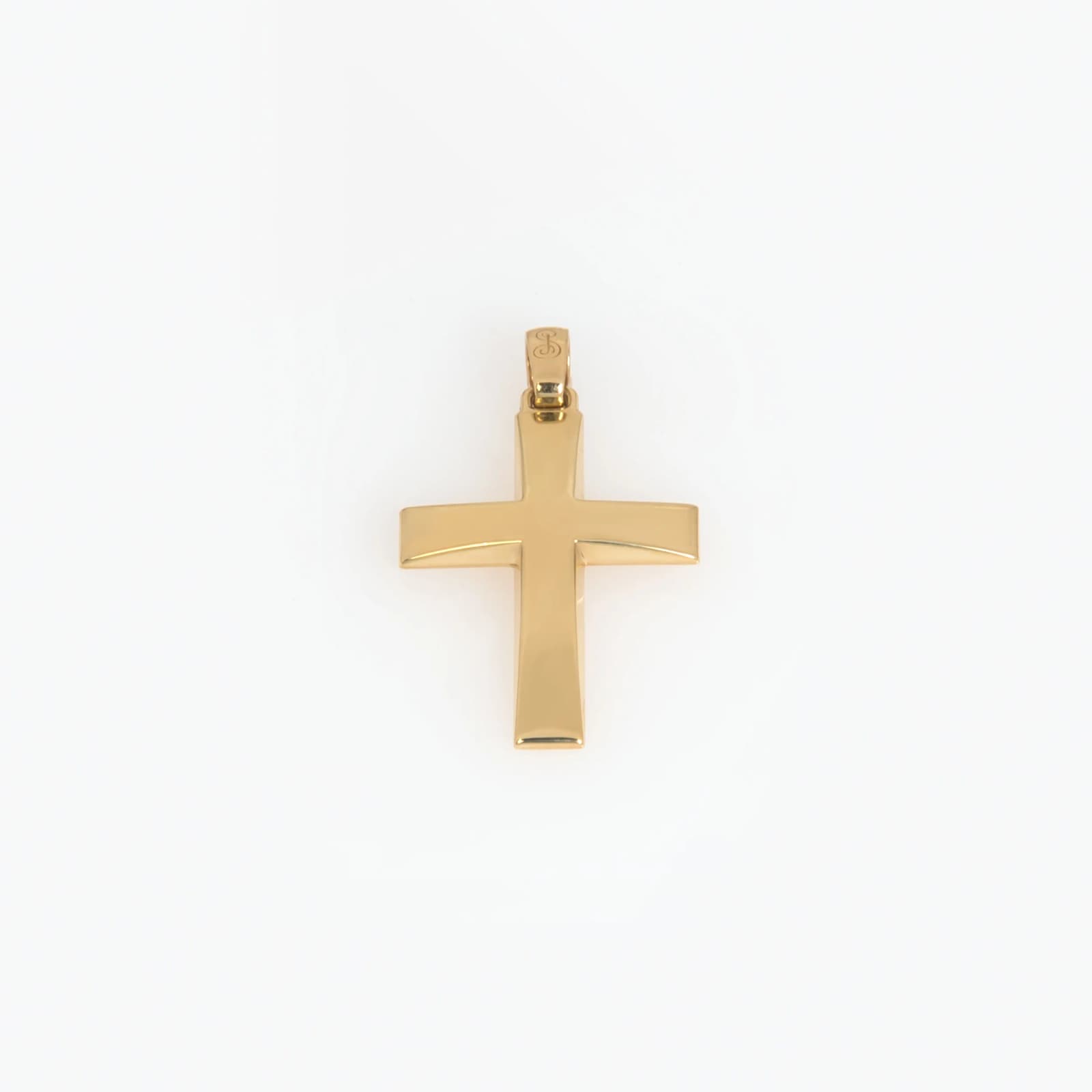 Classic Plain Yellow Gold Cross Pendant β Pendants & charms from AntEva Crafts