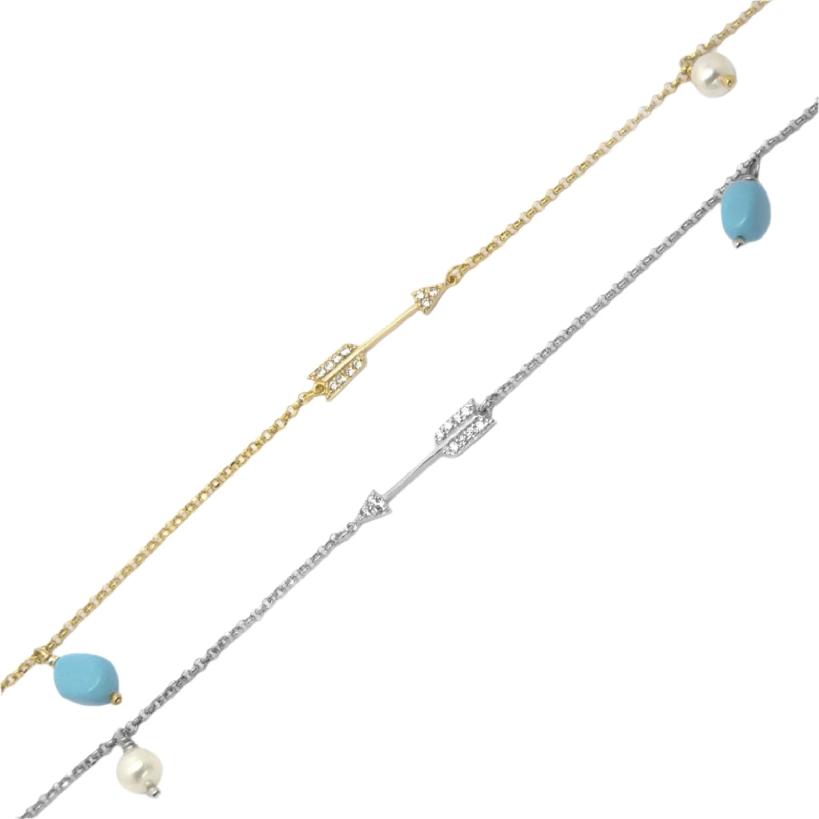 Sterling Silver Arrow Anklet — Anklets from AntEva Crafts