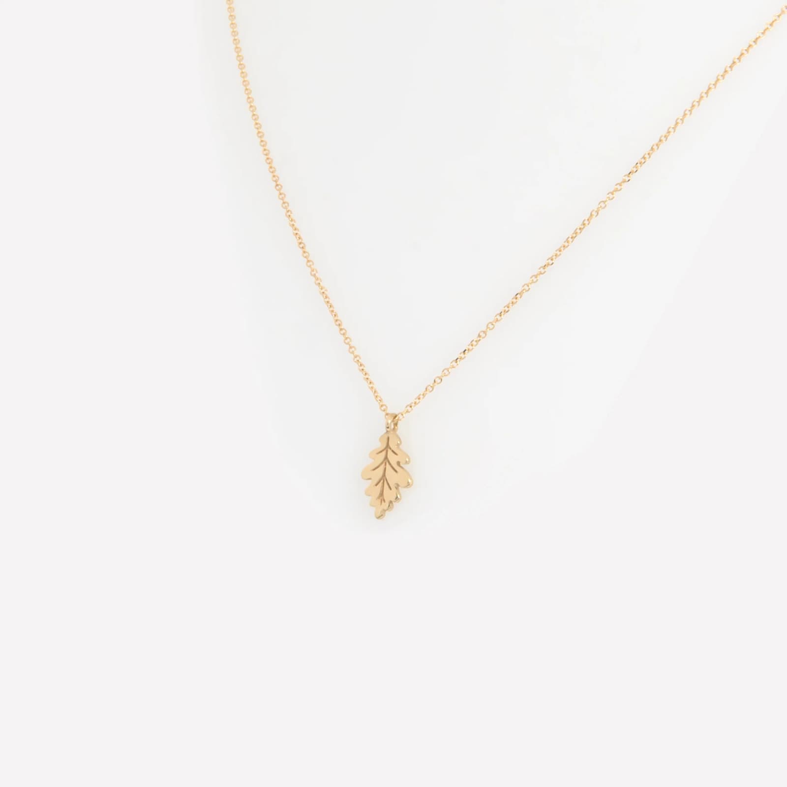 Dainty Gold Leaf Necklace — Necklaces from AntEva Crafts