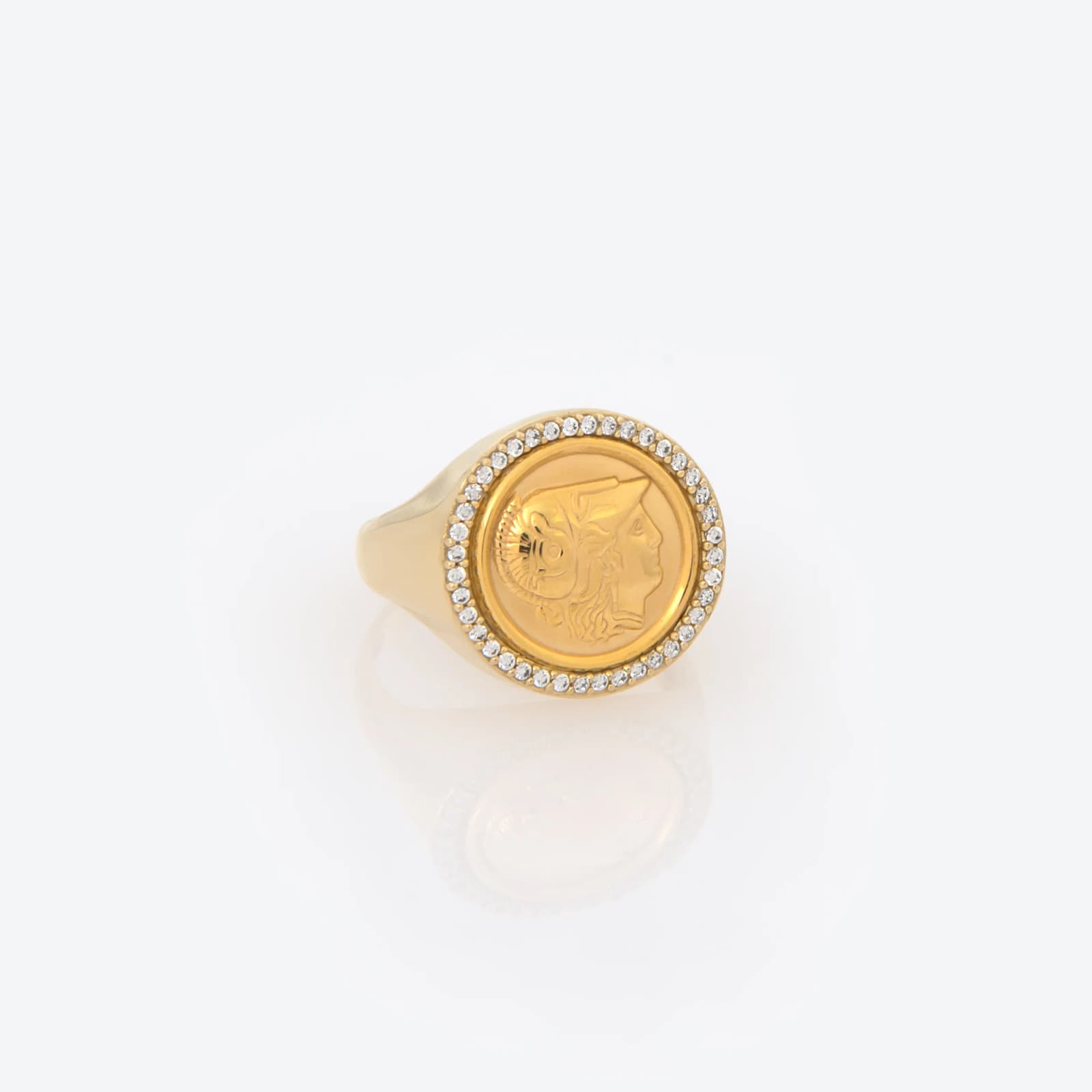Goddess Athena Halo Gold Ring — Rings from AntEva Crafts