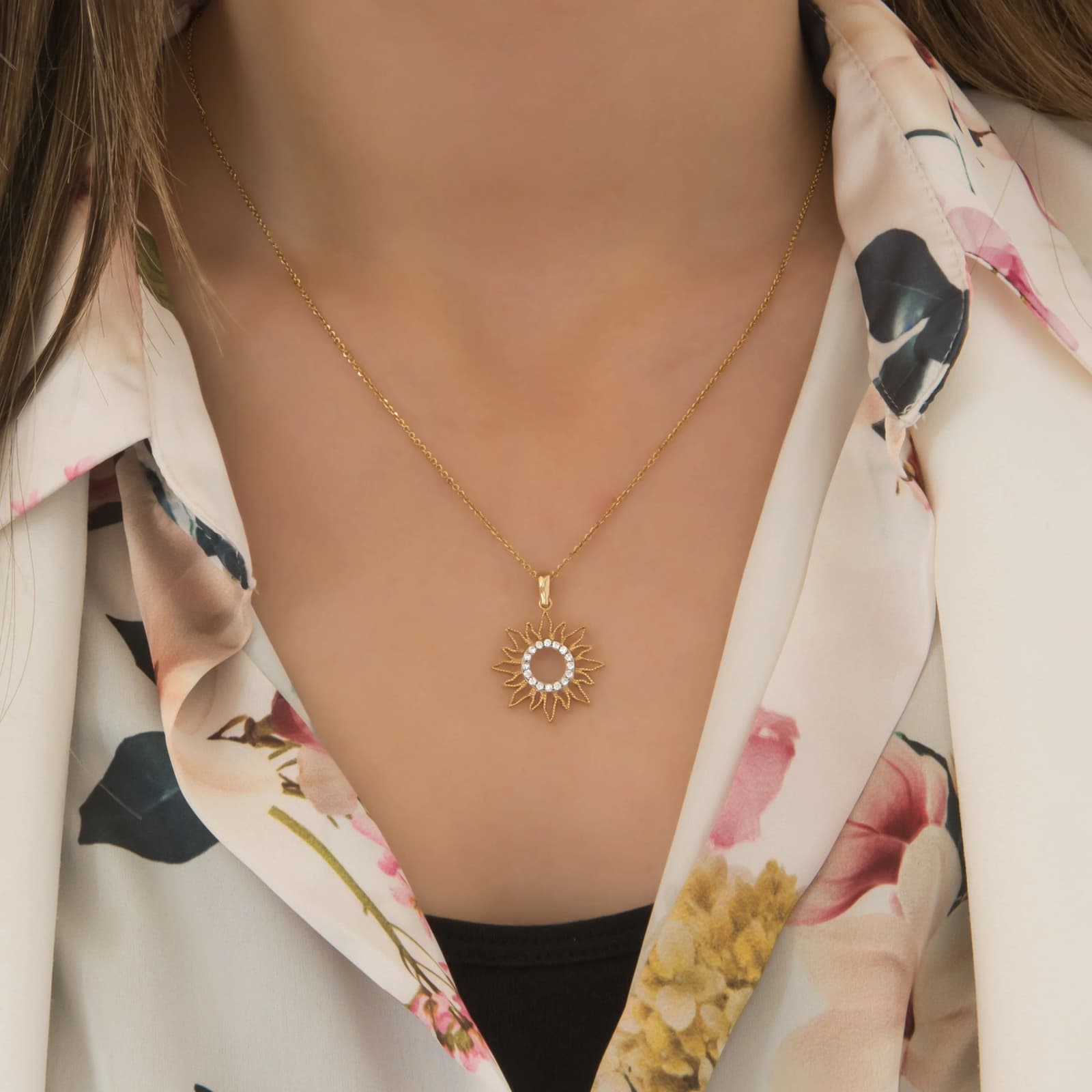 Radiant Gold Sun Pendant — Pendants & charms from AntEva Crafts