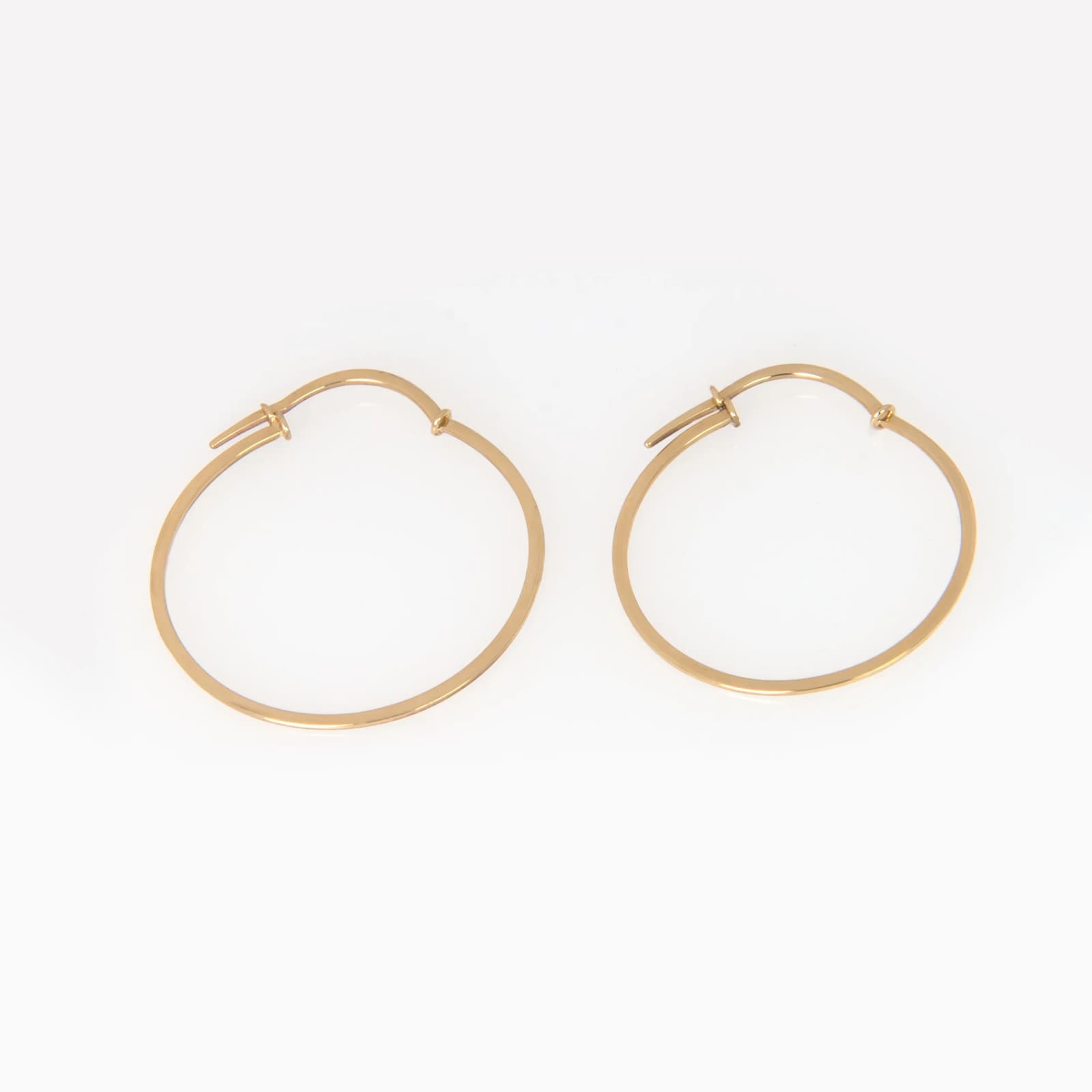 Solid Gold Hoop Earrings β Classic Minimalist Everyday Hoops β Earrings from AntEva Crafts