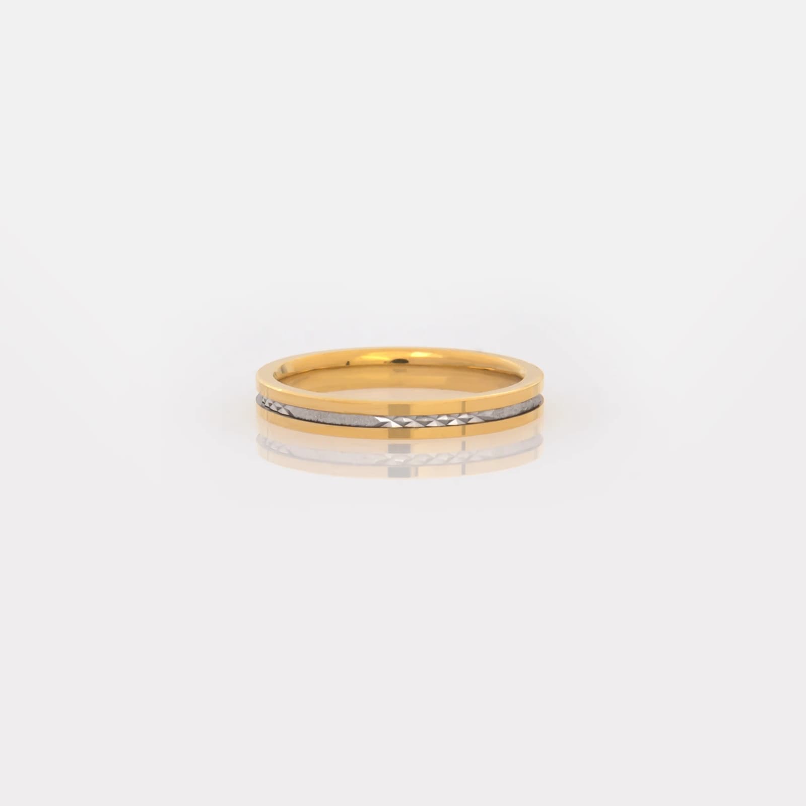 Diamond Cut Two tone Wedding Band β Rings from AntEva Crafts