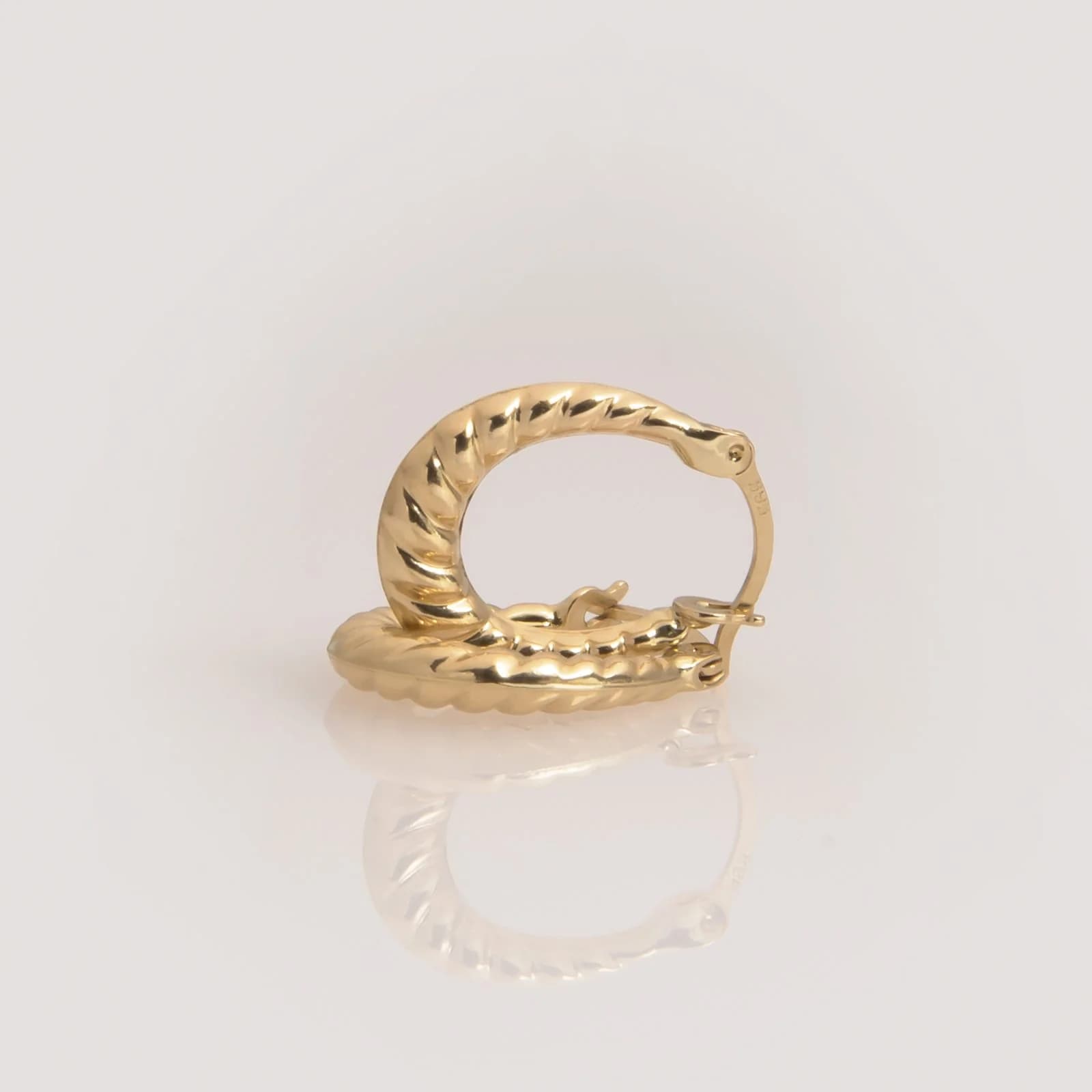 Croissant Oval Hoop Earrings — Earrings from AntEva Crafts