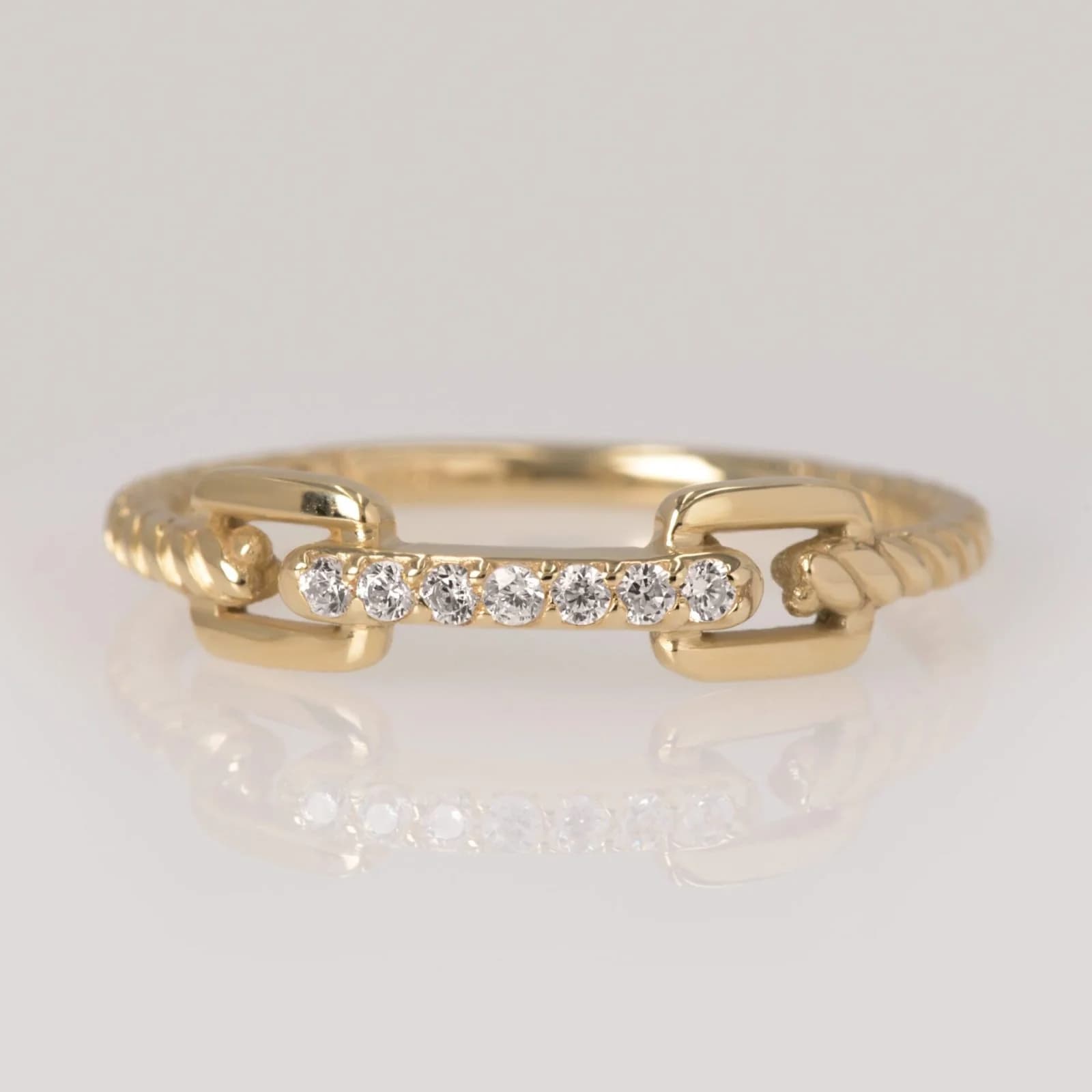 Chain Link Diamond Ring β Rings from AntEva Crafts