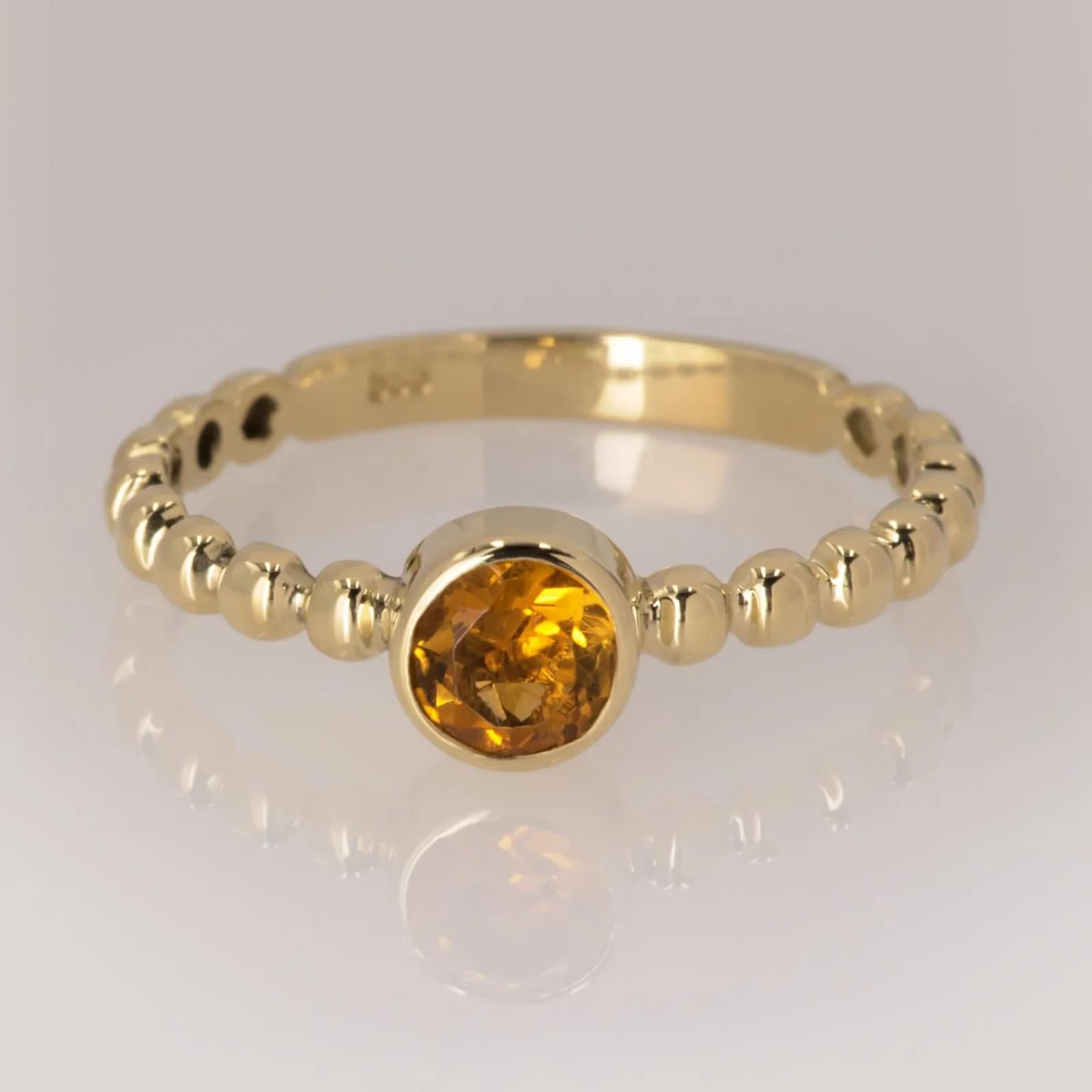 Solitaire Beaded Birthstone Ring β Rings from AntEva Crafts