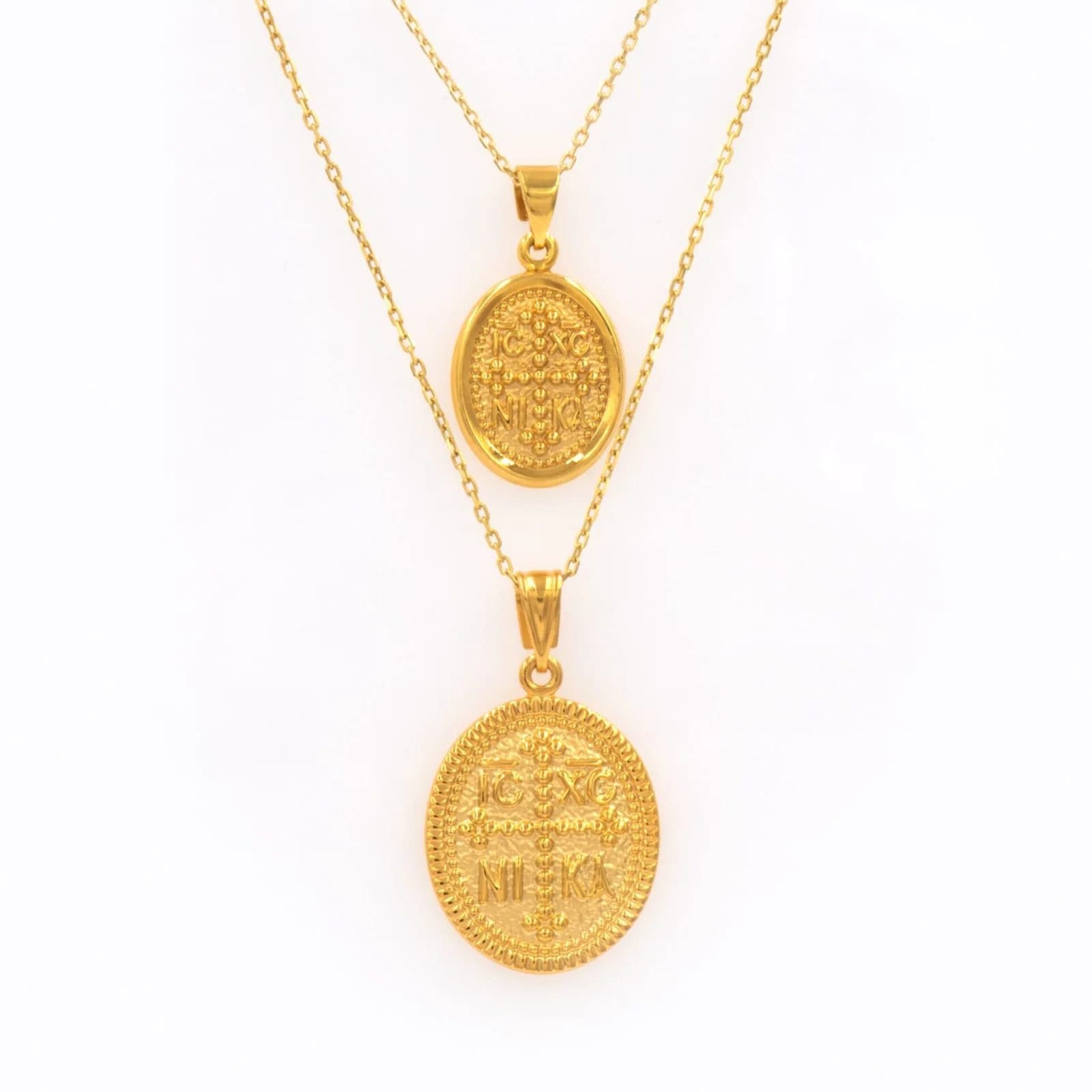 Christian Oval Cross Necklace — Necklaces from AntEva Crafts