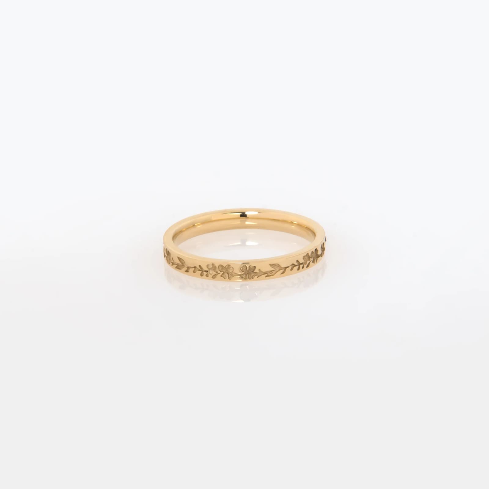 Birth Flower Eternity 14k Gold Vermeil Ring β Rings from AntEva Crafts