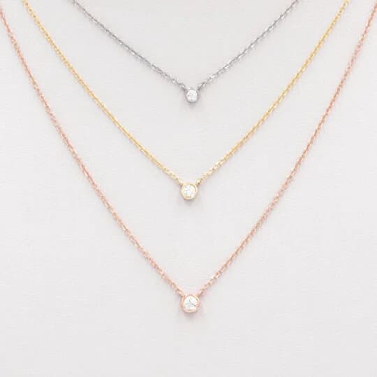 Single Stone Diamond Necklace β Necklaces from AntEva Crafts