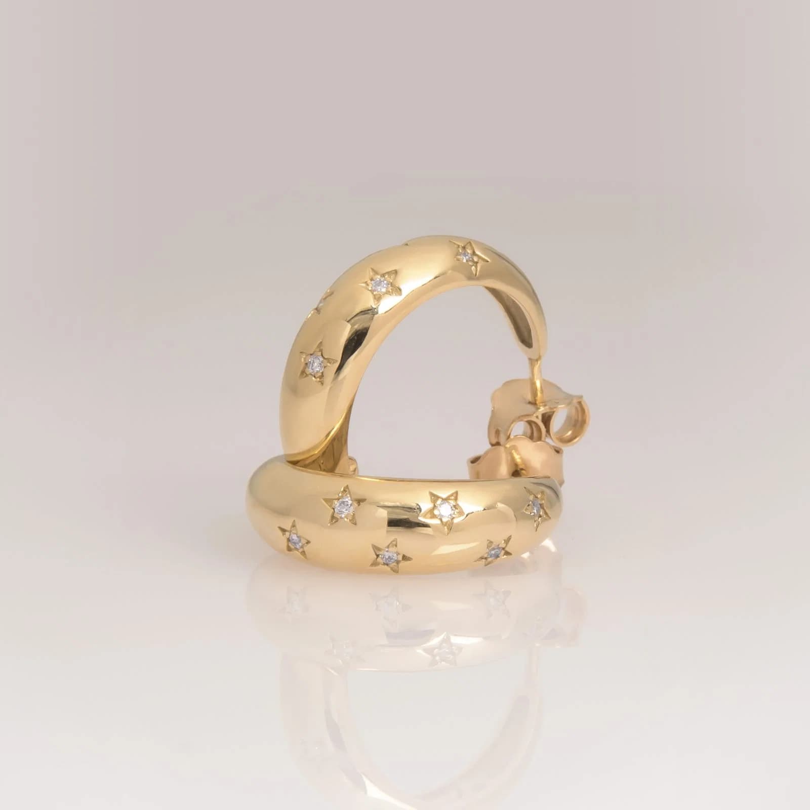 Starburst Diamond Hoop Earrings β Earrings from AntEva Crafts