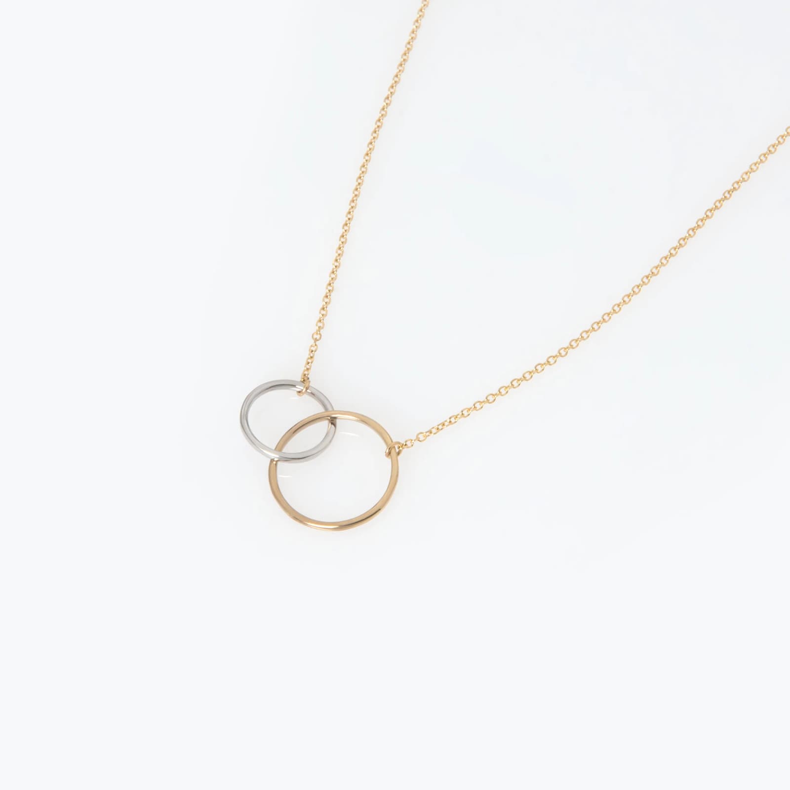 Two-tone Interlocking Circles Necklace β Necklaces from AntEva Crafts