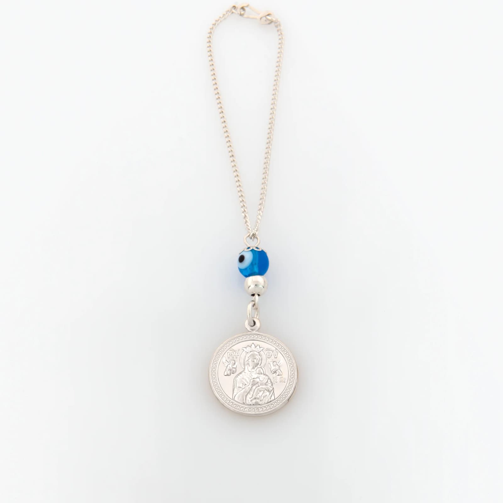 Holy Mary St Christopher Round Car Mirror Charm β Pendants & charms from AntEva Crafts