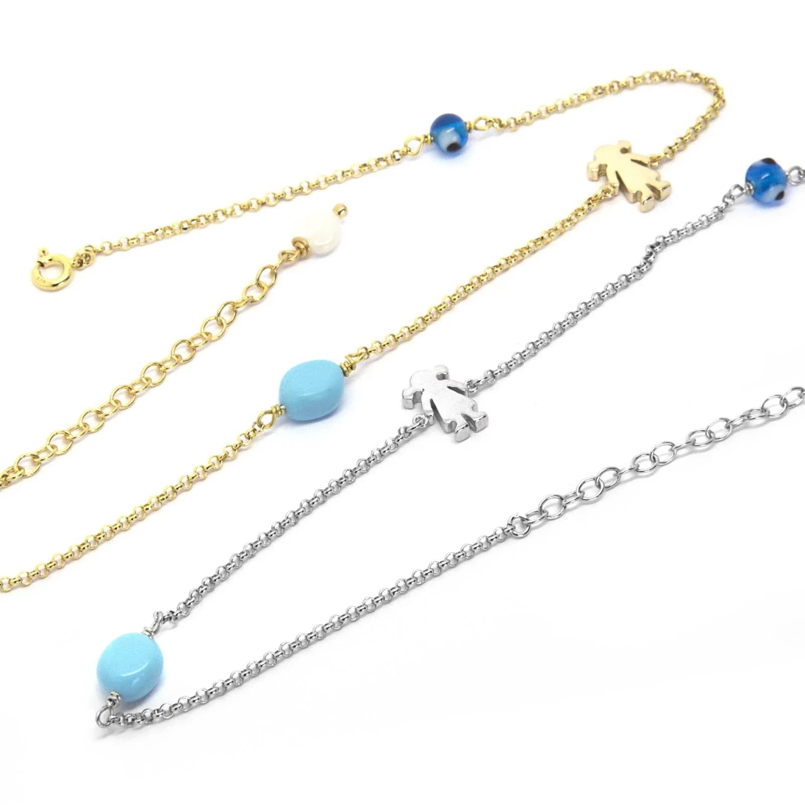 Silver Girl Charm Anklet — Anklets from AntEva Crafts