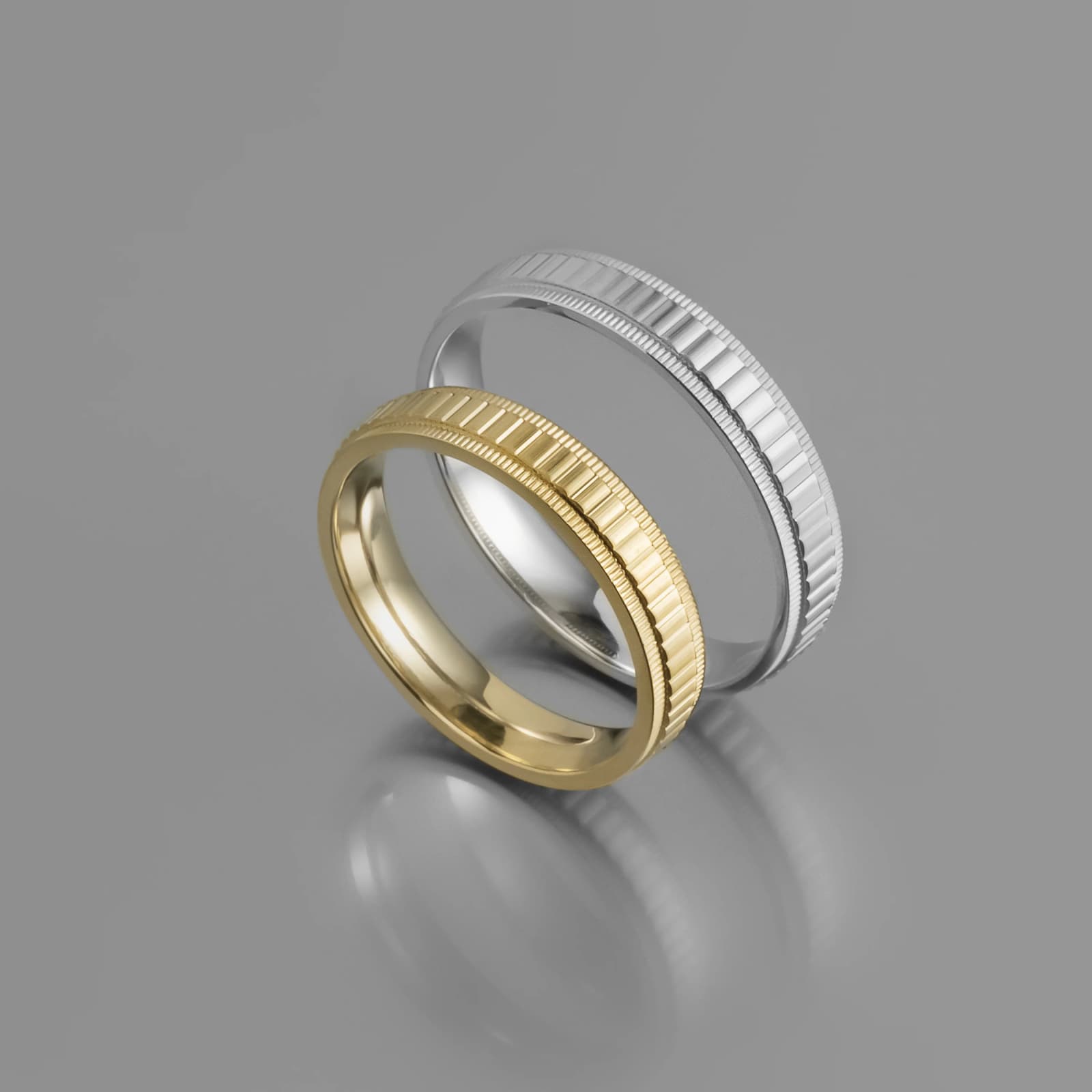 Lined Center Wedding Band — Rings from AntEva Crafts