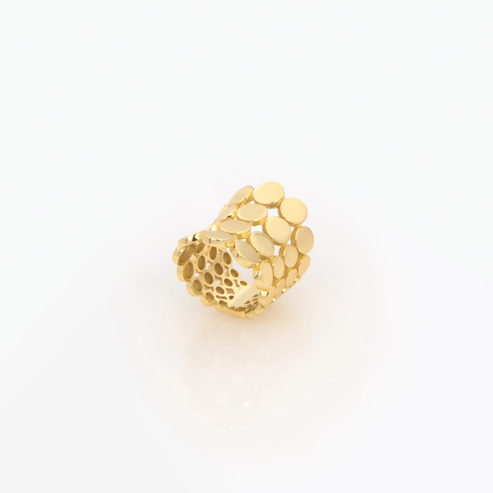 Wide Statement Ring with Circle Design β Rings from AntEva Crafts