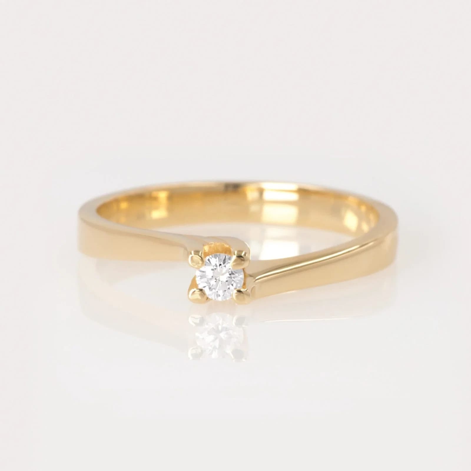 14k Diamond Solitaire Ring β Rings from AntEva Crafts
