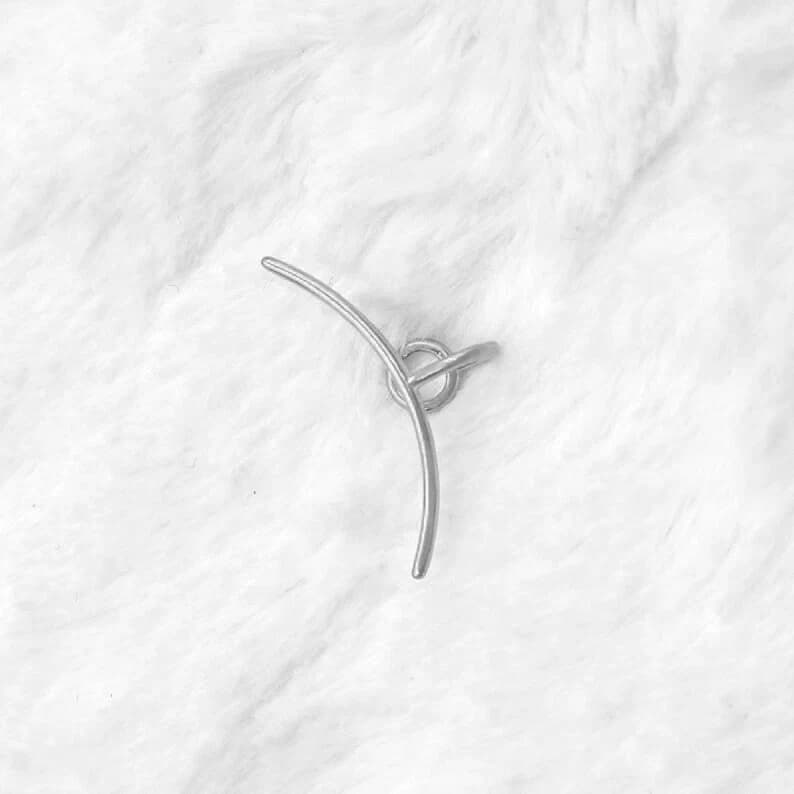 Silver Bar Cuff Earrings — Earrings from AntEva Crafts